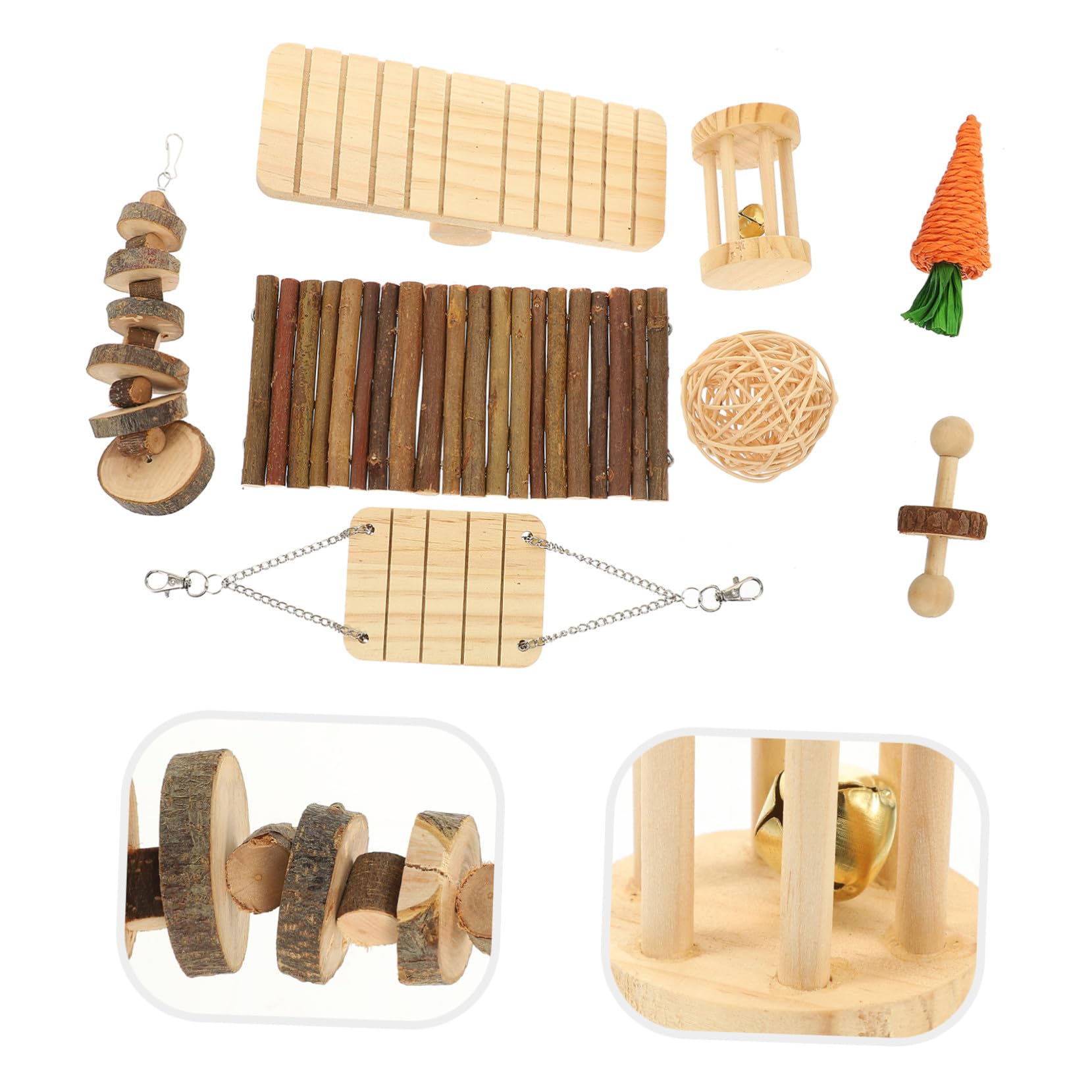 Jouets à Mâcher pour Petits Animaux Jouets Confortants pour Rongeurs Hamsters et Cochons Accessoires Durables pour Cage