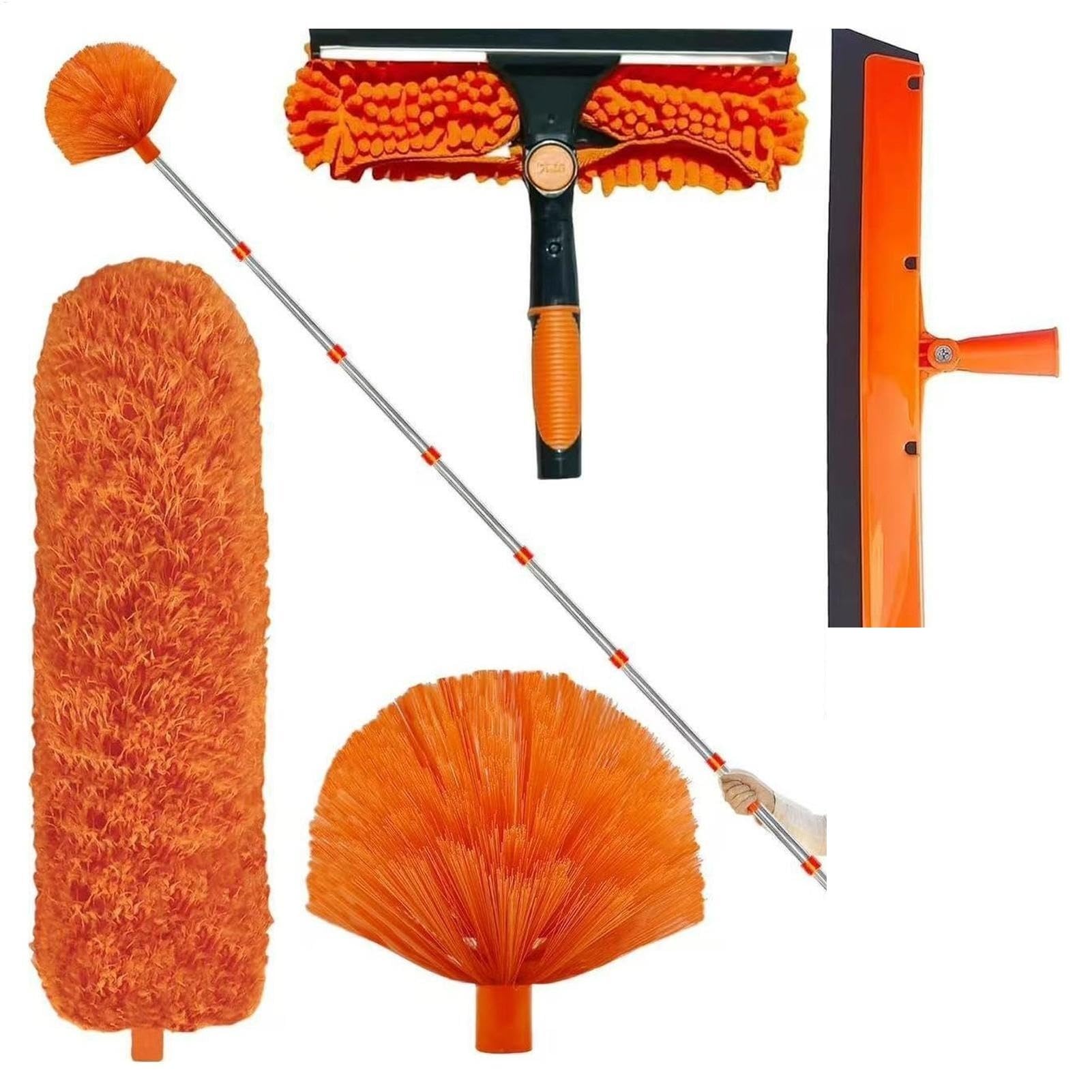 Extendable Dusters For Cleaning Duster Kit Brush Extendable Ceiling Cleaning Broom Household Dust Collector(Gray)