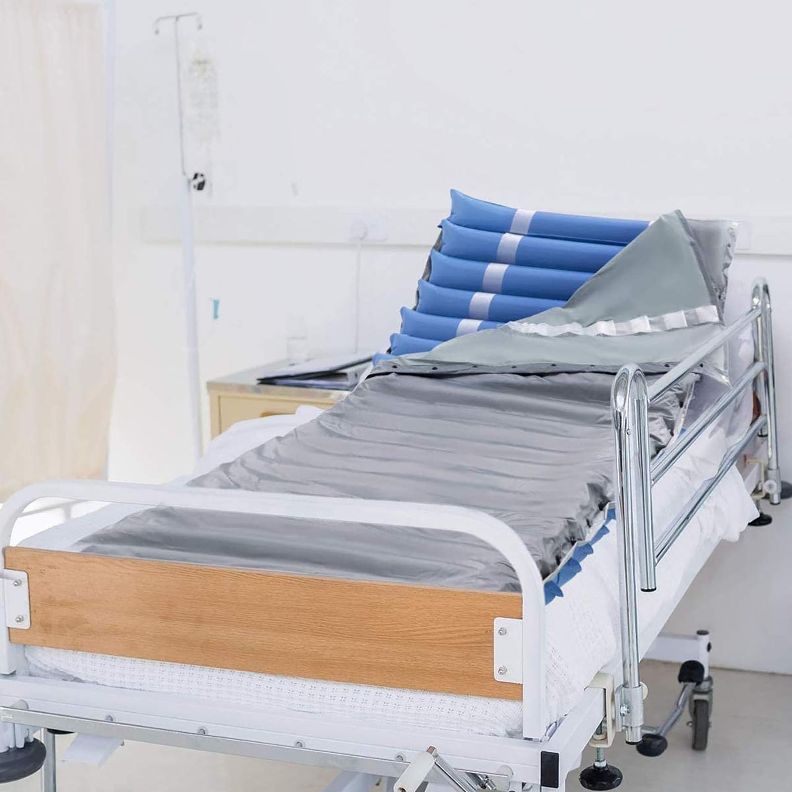 ColchóN AntipresióN Inflable Antiescaras, ColchóN para El Cuidado del Hogar con Bomba Ajustable, ColchóN PresióN Alterna para Escaras, ColchóN Aire Inflable para Silla Ruedas Y Oficina,C