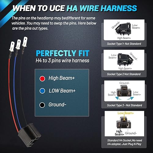 Miniatura 7 de JHLion - Faro LED de 5 x 7, antideslumbrante, H6054, 5 x 7, 7 x 6, 180 W, aprobado por DOT, 600% más brillante, con señal de giro ámbar DRL de alta