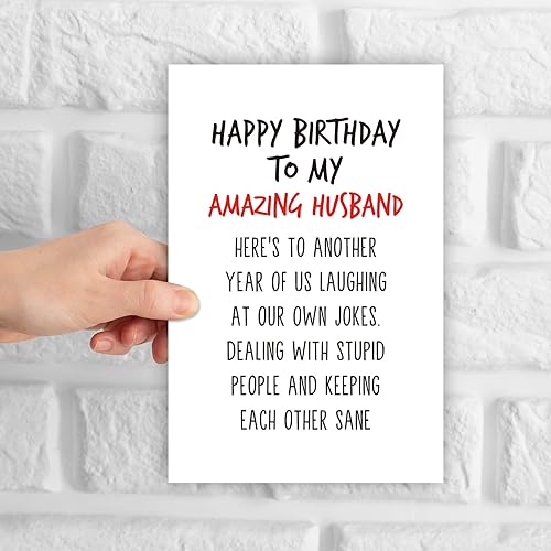 Miniatura 6 de GYYsweetus Tarjeta de feliz cumpleaños para novio, divertido regalo de cumpleaños para un novio increíble de parte de su novia (risa de nuestros