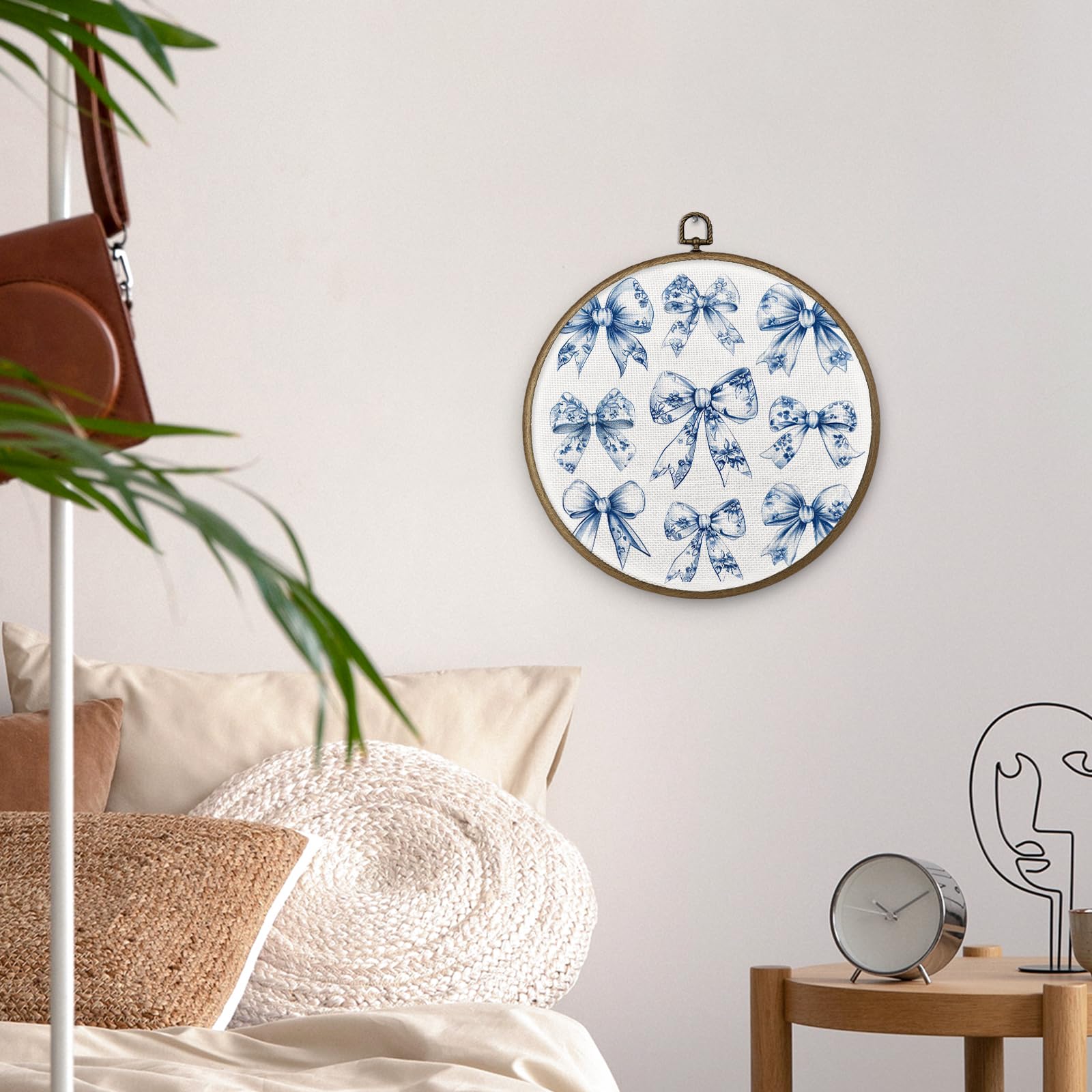 Amazon.com: MAQIKA Preppy Chinoiserie Bow Framed Wall Art Decor