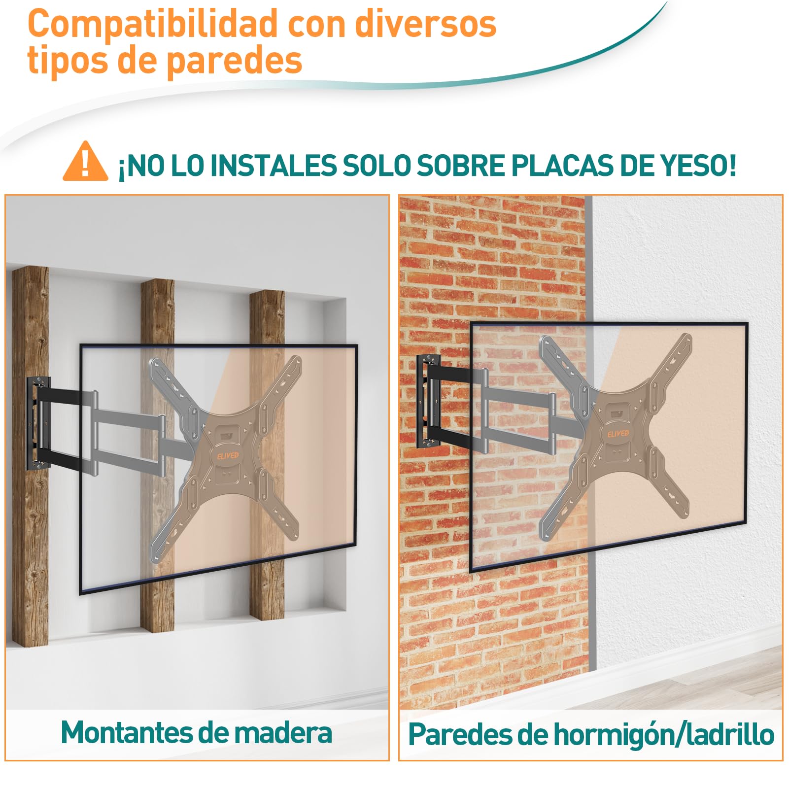 ELIVED Soporte de pared para TV EV3017-UK