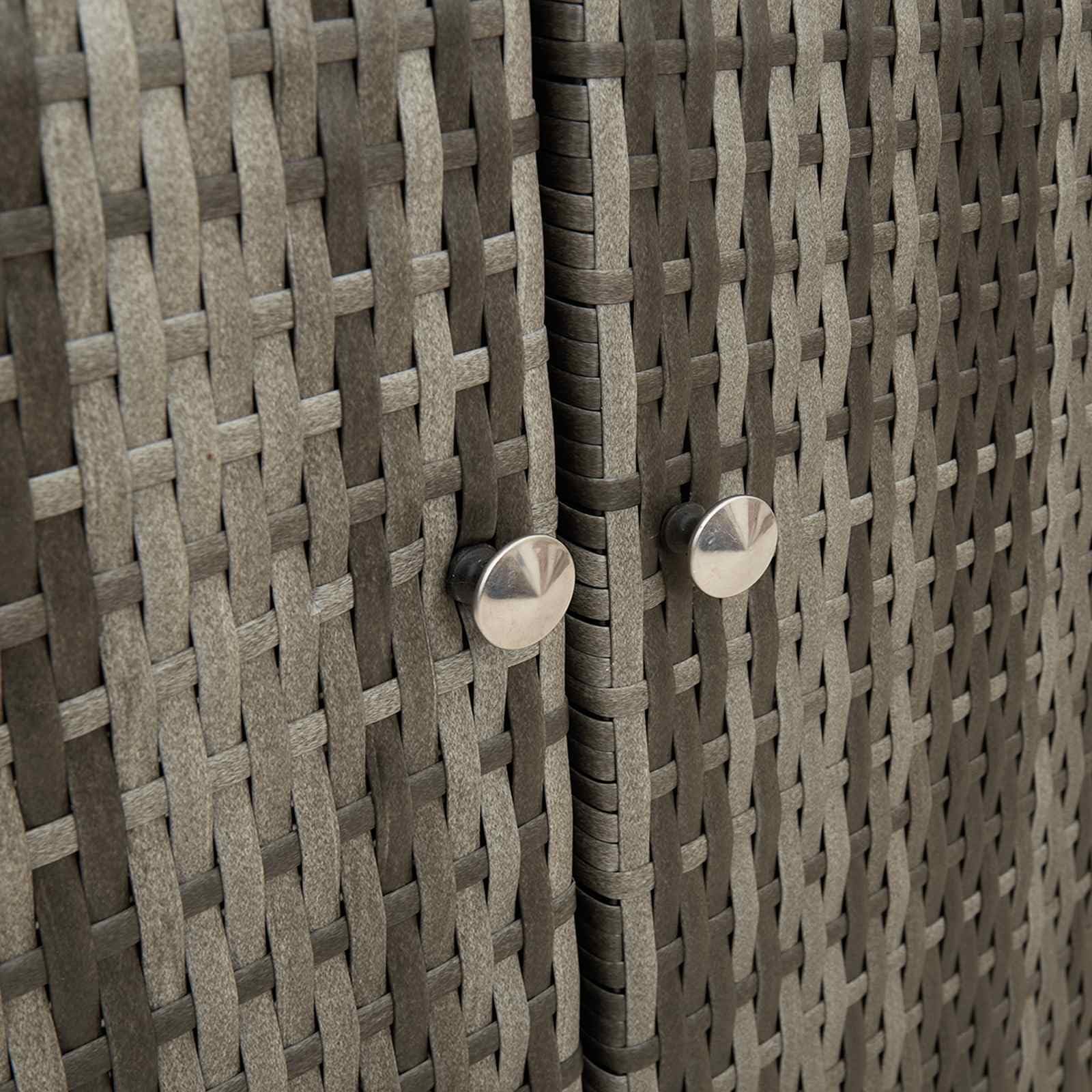 vidaXL Szafka do przechowywania z półką Szary 100 x 36 x 102 cm rattan