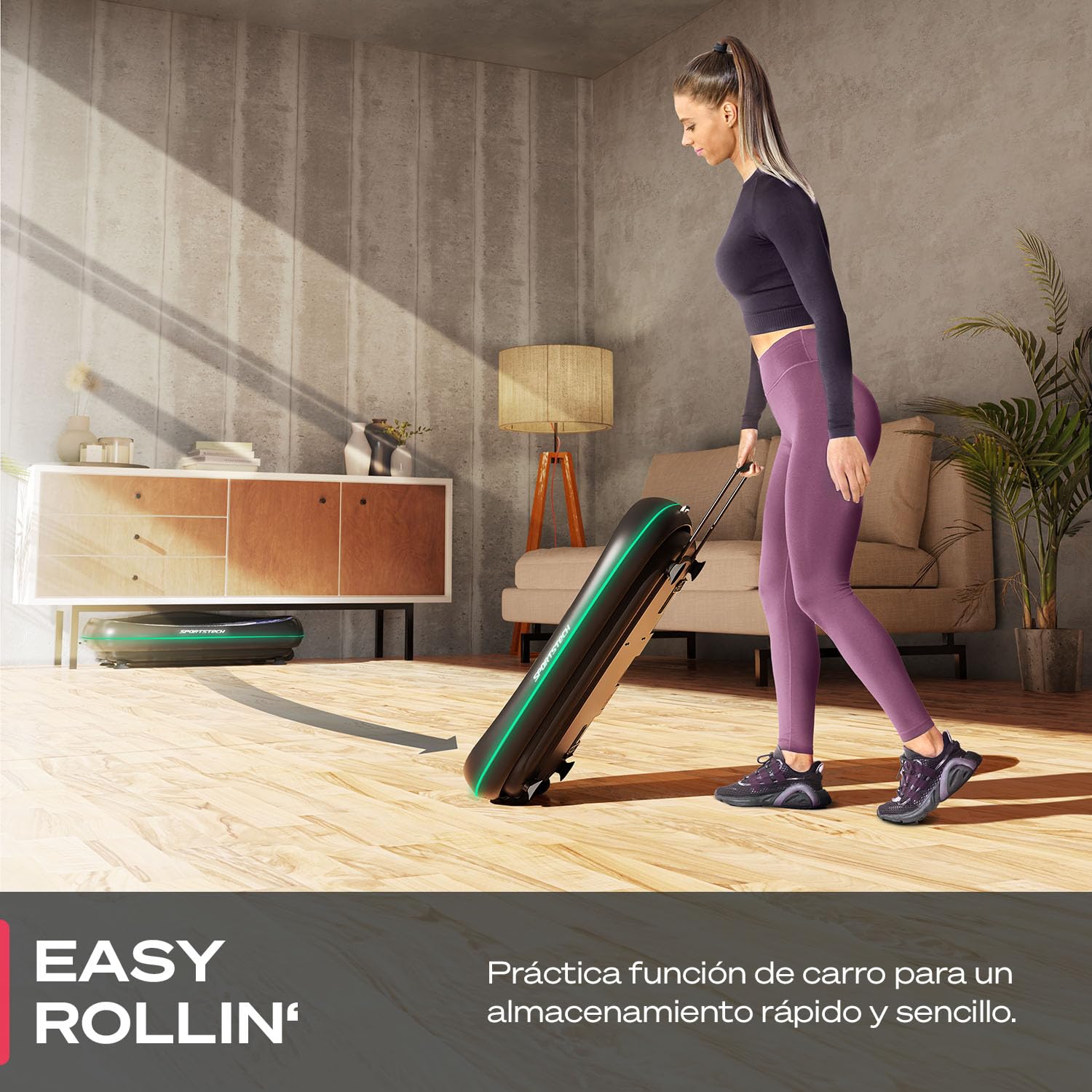 Sportstech - VP500 Plataforma Vibratoria, 4D Premium Plataforma Vibraciãn Muscular, Smart Plataforma Vibratoria Fitness con Digital Touch Integrado, Accionado por 3 Motores, 60 Niveles de Velocidad