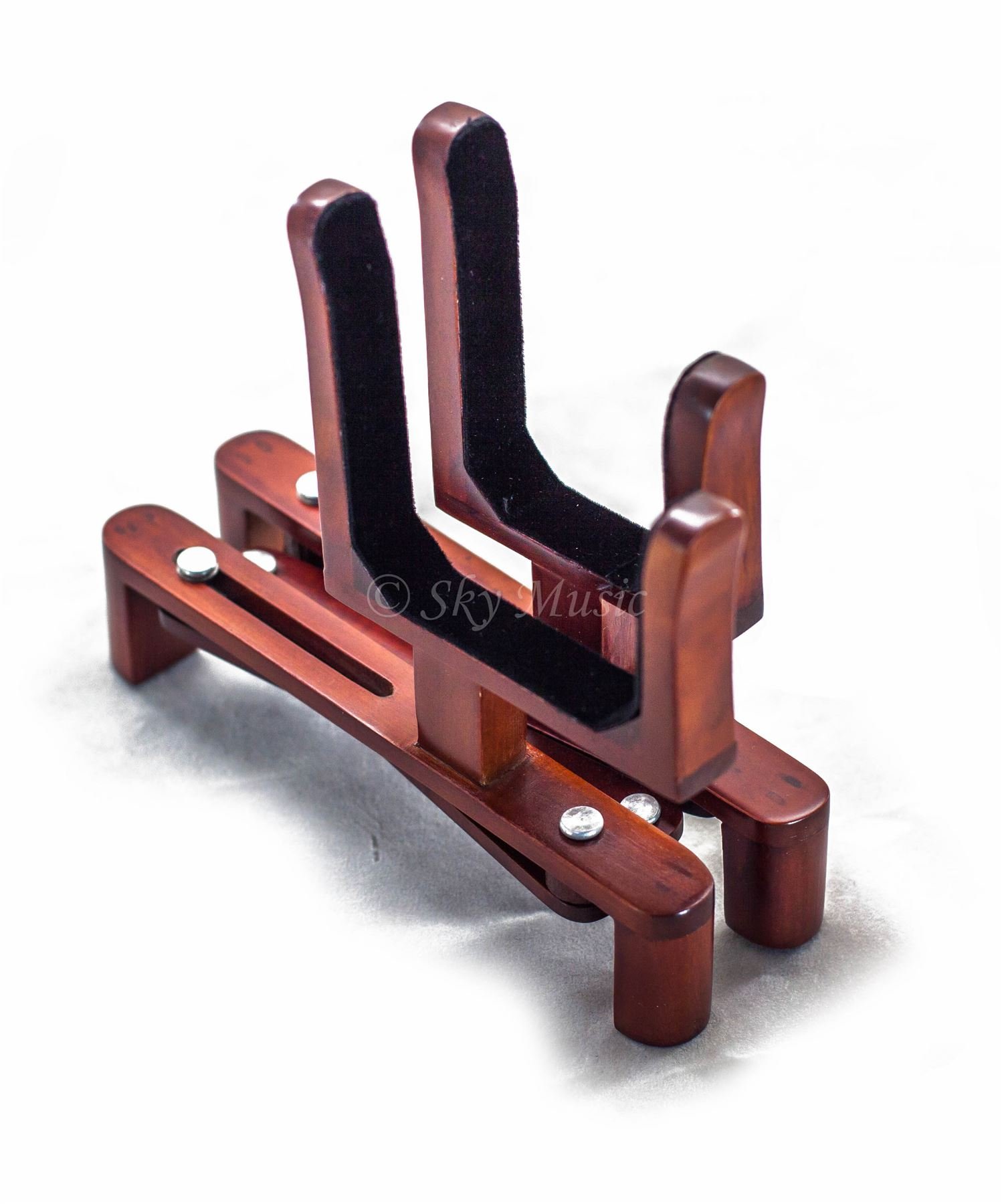 SKY Brand Mahogany Wood Violin Viola Stand Lightweight and Foldable