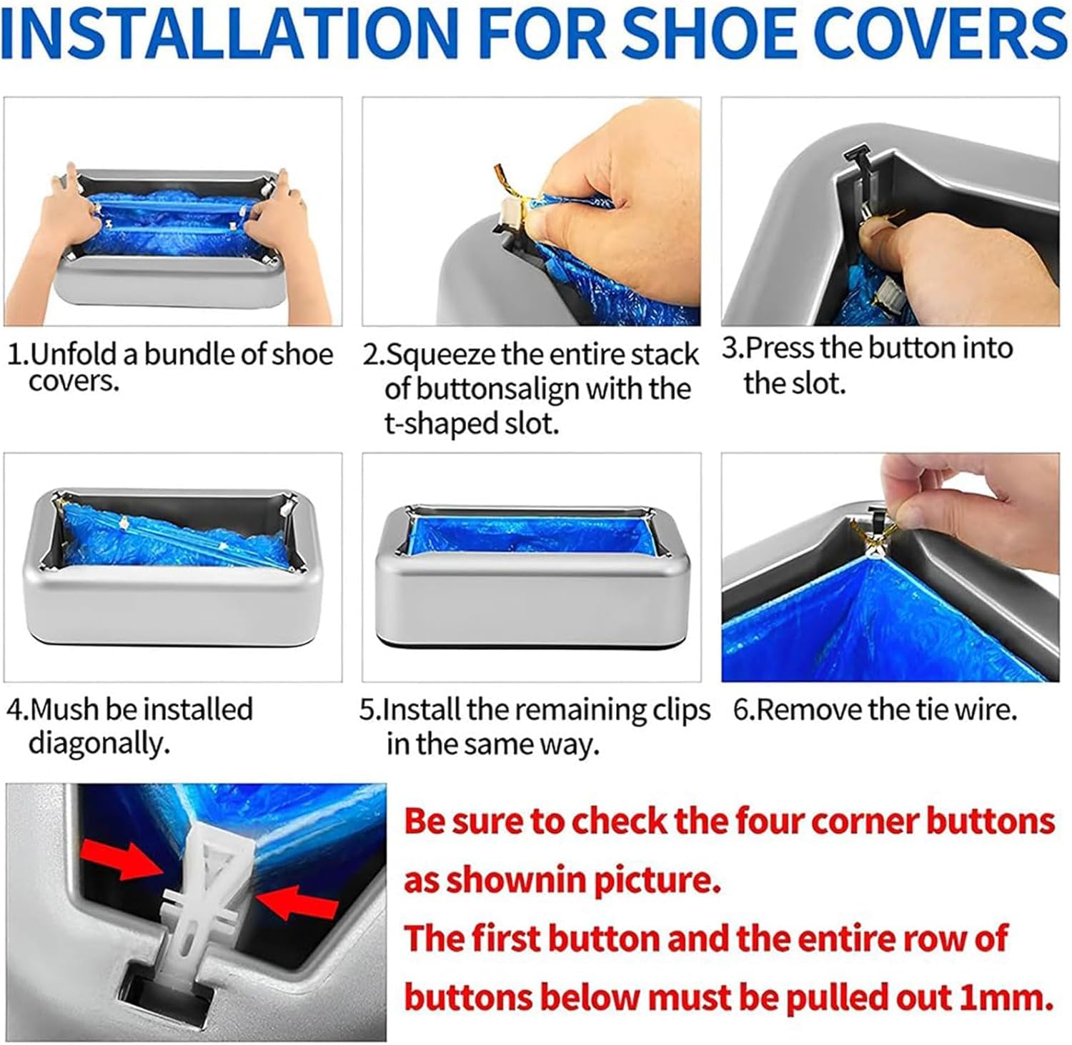 Dispensador automático de cubiertas de zapatos, máquina desechable con 100 fundas para zapatos, alfombrillas antideslizantes, máquina de envoltura de zapatos, máquina de cubiertas de zapatos para el