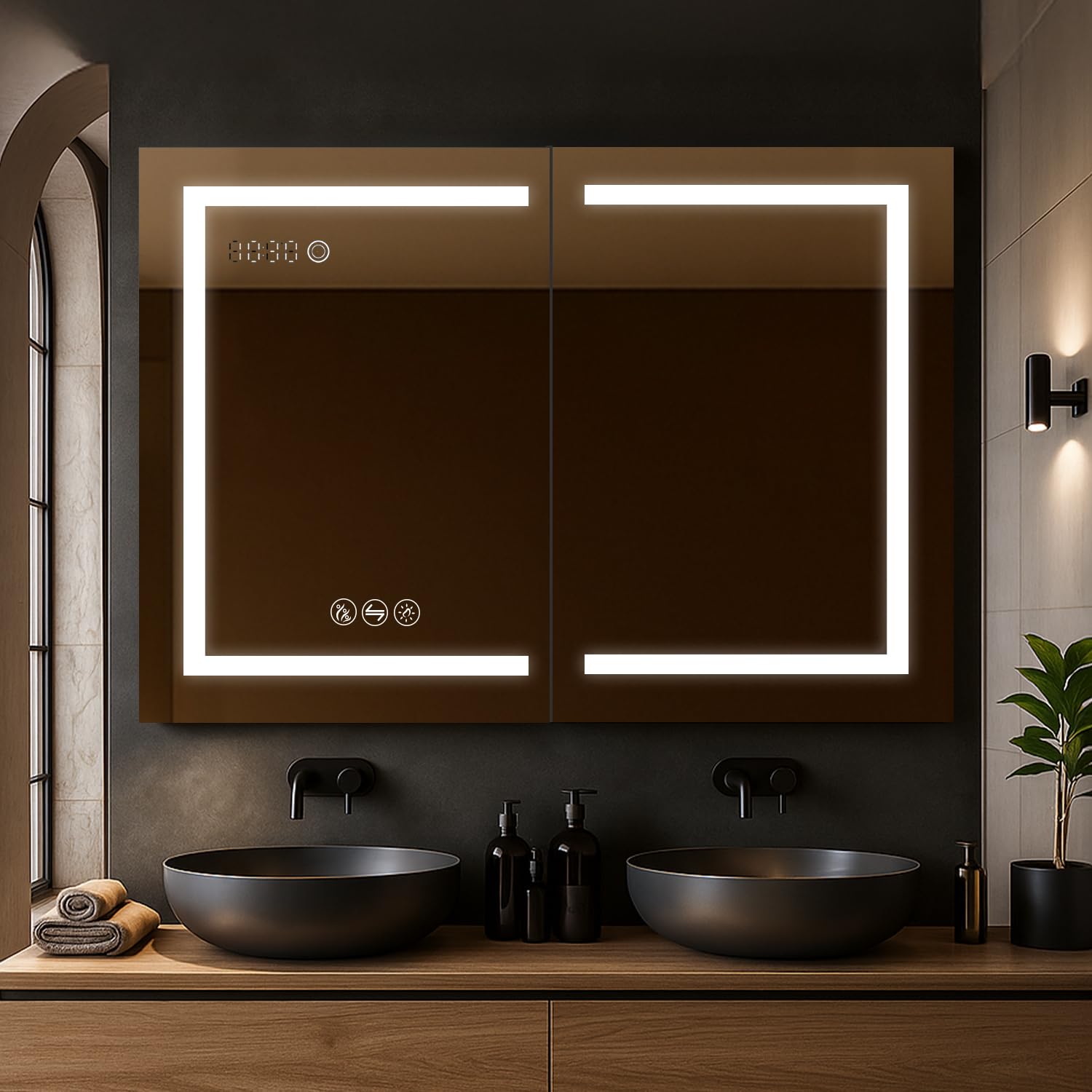Amazon.com: Blossom LED Mirror Medicine Cabinet with Lights, 48x32