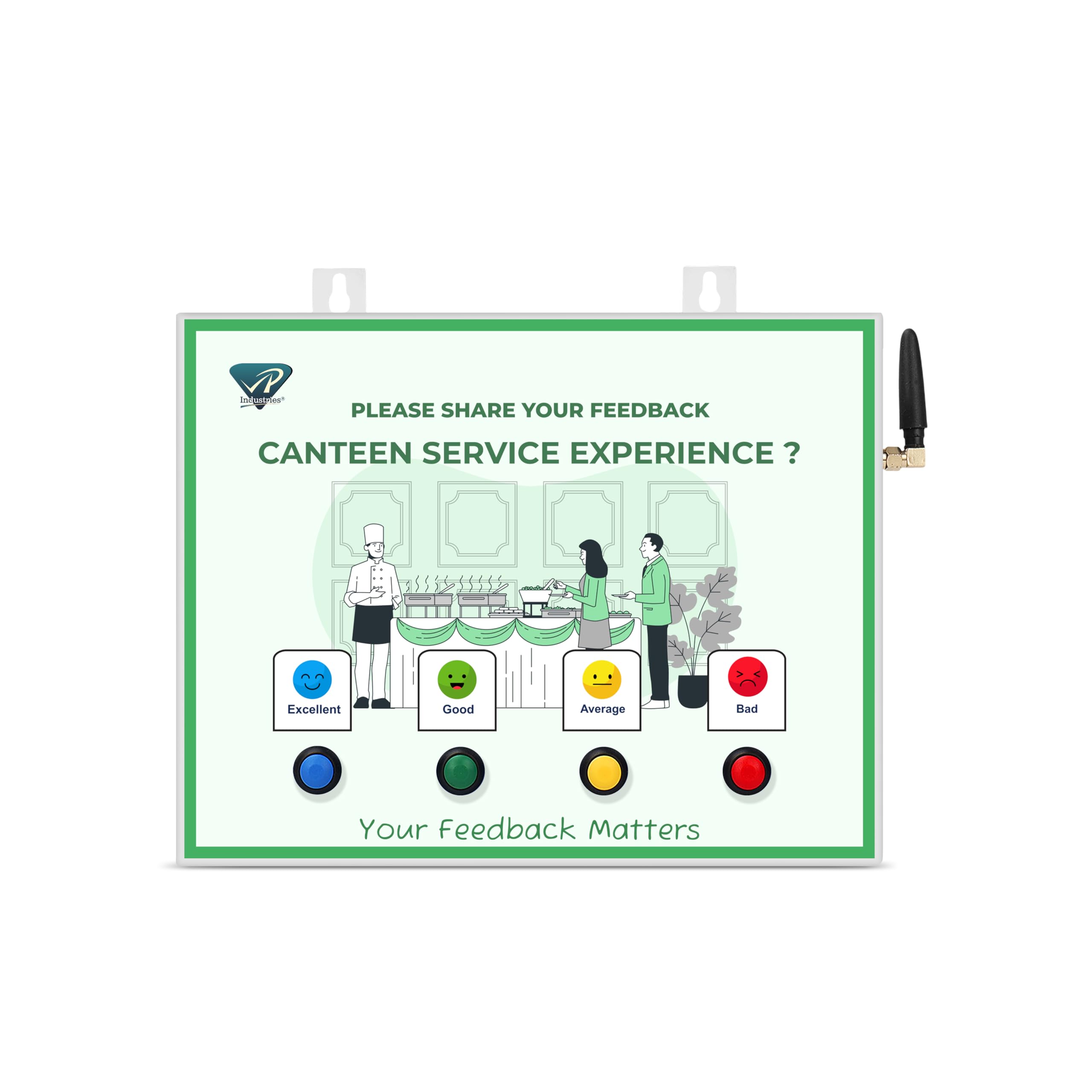 Rely Cure® ⇒ VP INDUSTRIES (Lite Model) Canteen Feedback Machine with Inbuilt WiFi Hotspot | Smiley Feedback System with Mobile App & Live Reports-image-31