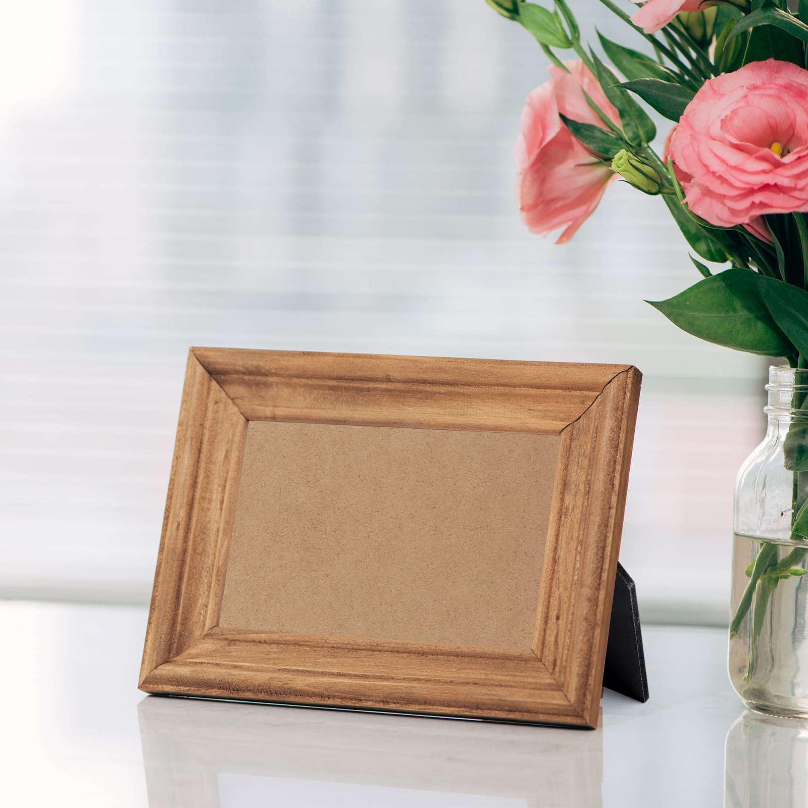 5 Stück Ersatz-Rückwand für Bilderrahmen 5 x 7 Zoll, Schwarz, mit Aufsteller und Scharnieraufhängung, Fotorahmen Rückwand Ersatz für DIY Fotoalben, Kunstbilder, Ideal für Tisch- oder Wanddisplay