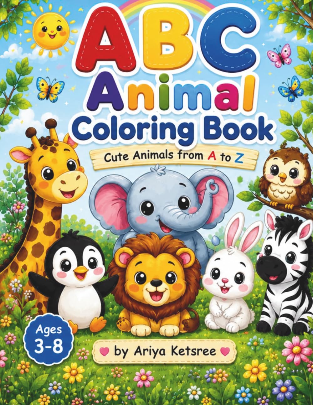 ABC Animal Coloring Book: Cute Animals from A to Z