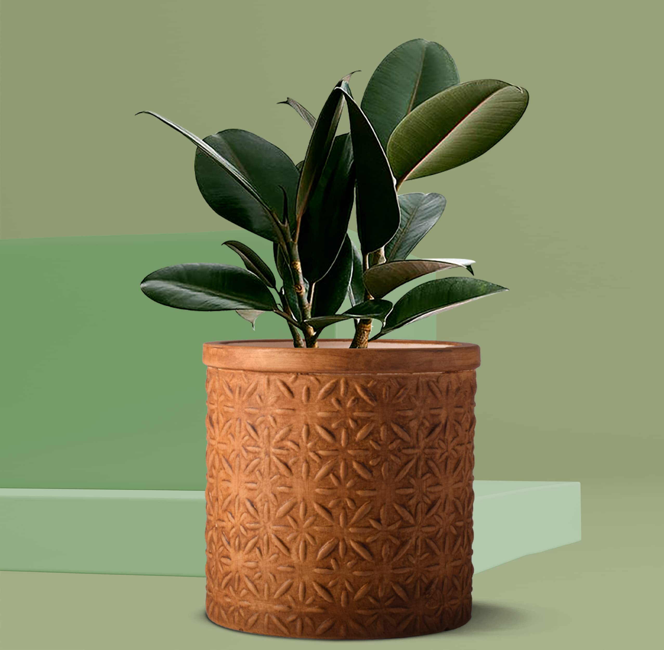 Lasaki Gloria Flower Antique Ceramic Pots for Indoor Plants, Planters, Flower, Pots, gamla, Outdoor, Balcony, Home, Garden, Office Decor, Succulent Pot(H - 13 X D - 13 cm)(Plants not Included) (B09RPQLT32) Amazon Price History, Amazon Price Tracker