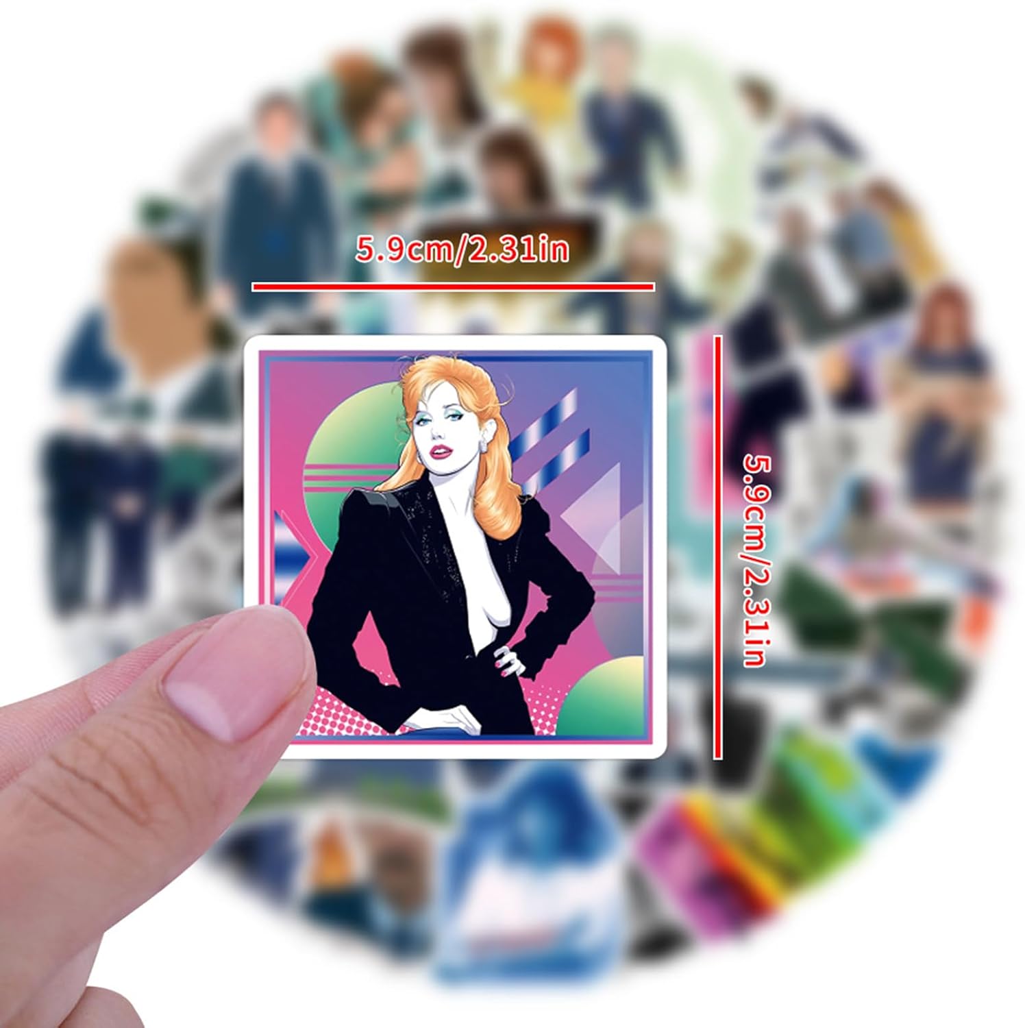 55pcs Severance TV Show Stickers for Water Bottles Laptop Luggage, Cute Stickers for Adults Teens Waterproof Vinyl Decals (A) - Image 2