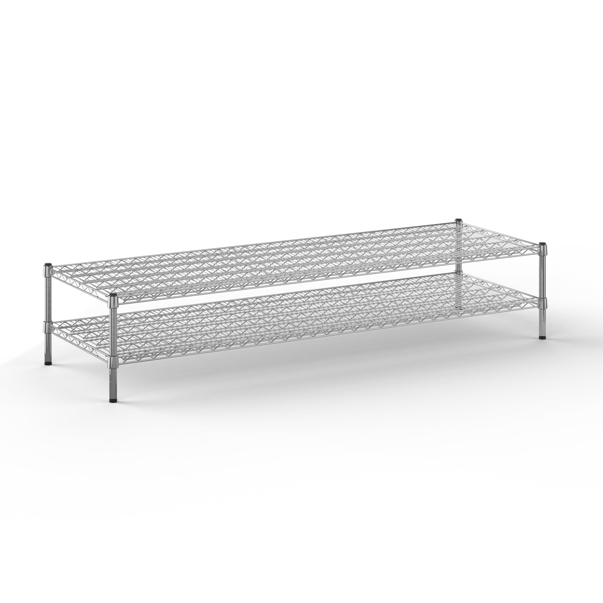 24" Deep x 72" Wide x 14" Height Wire Shelving Kit | 2-Tier | NSF Commercial Storage Rack Unit