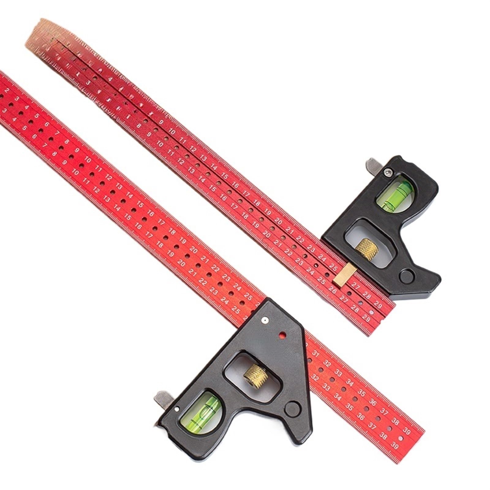 AVIMYA Calibres de Alta precisión for carpintería, Regla de ángulo combinada multifunción de Acero Inoxidable, Regla de ángulo móvil de 30/40cm de Largo (Color : 30cm)