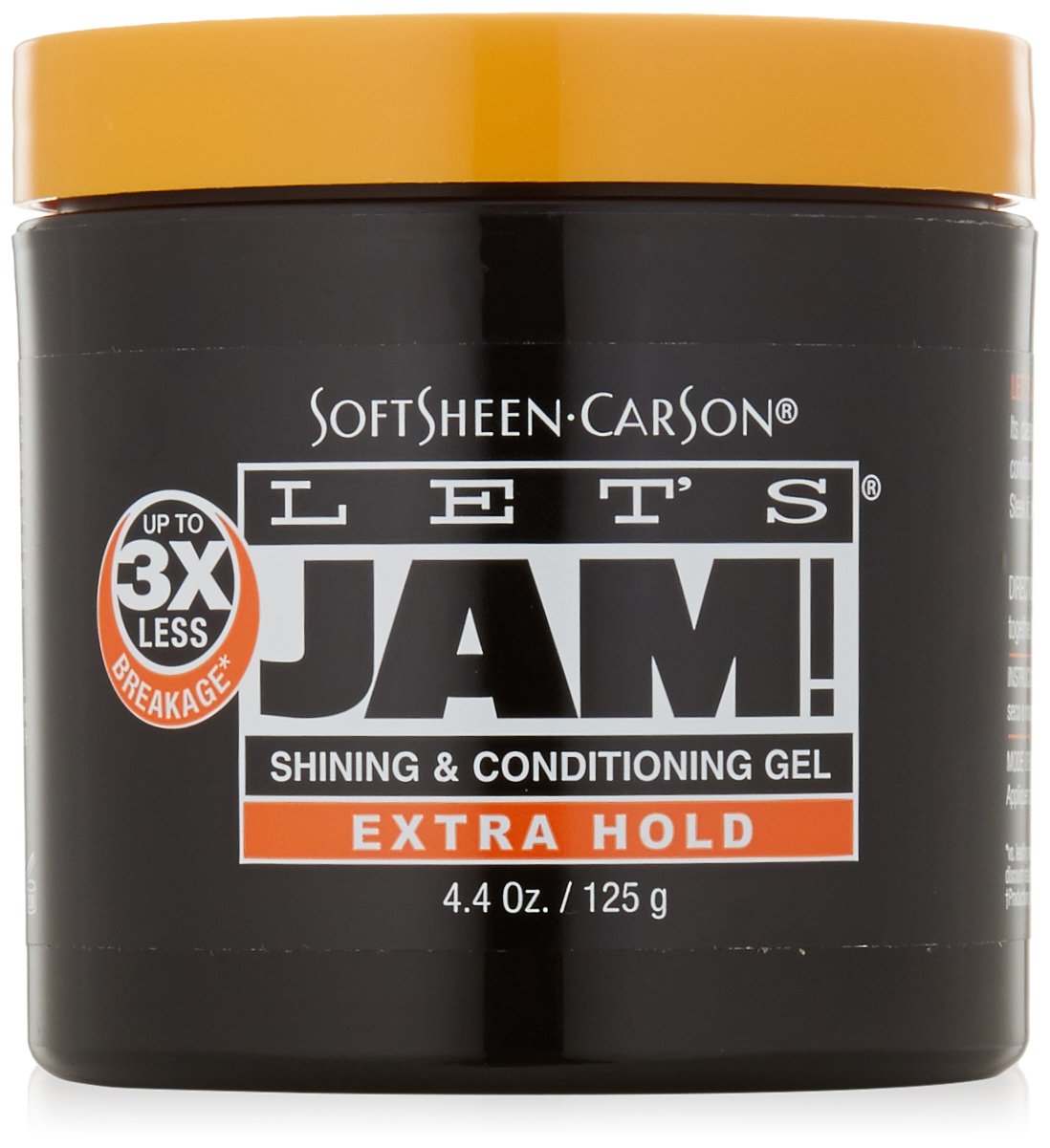 SoftSheen-Carson Dark and Lovely Let's Jam, Shining and Conditioning Gel, Extra Hold, For all Hair Types, Styling Gel Also Great for Braiding, Twisting & Smooth Edges, 4.4oz