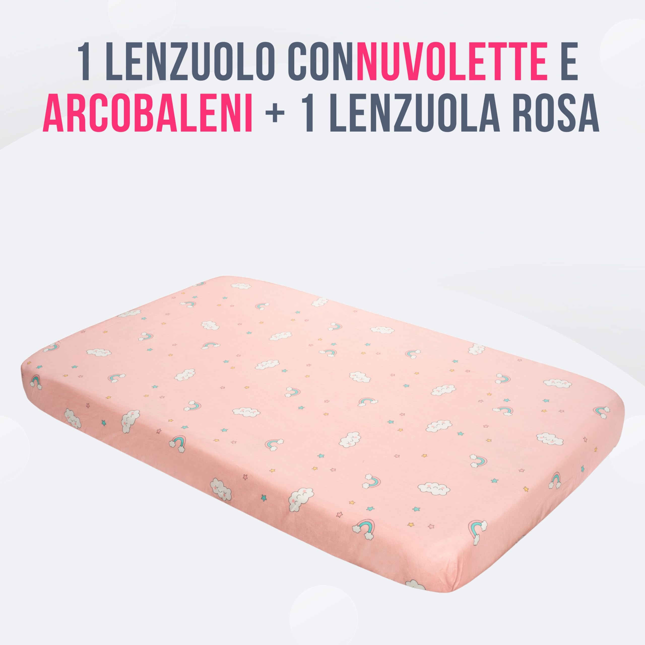 GOYSILA Set Lenzuola Next to Me Compatibile Chicco Next2Me Magic Culla Materasso 83x50 Cotone 100% Certificato Oeko-Tex 2 Lenzuola con Angoli 1 Lenzuolo Sopra 1 Federa Set 4 Pezzi Culle Neonato