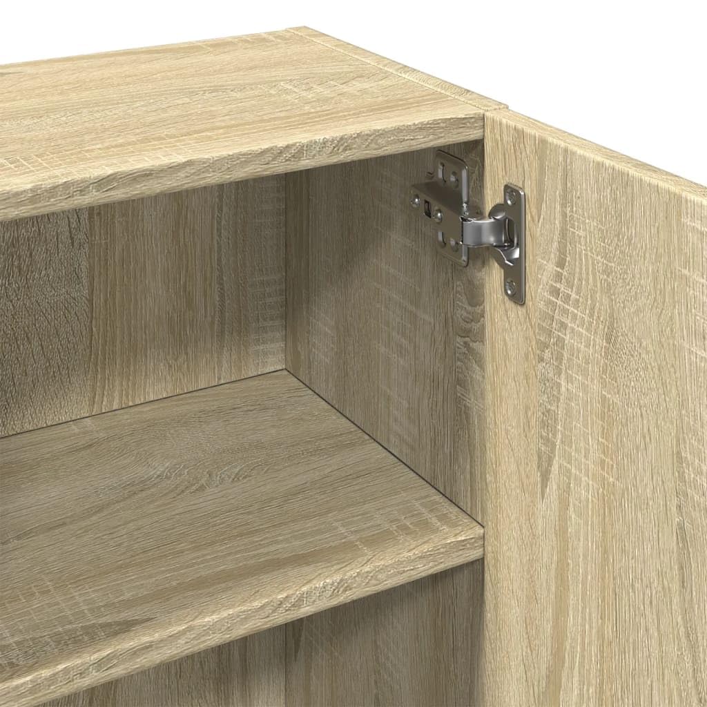 VidaXL Armario de Baño de Madera de Ingeniería Color Roble 32x25,5x190 cm, Mueble de Almacenaje para Baño