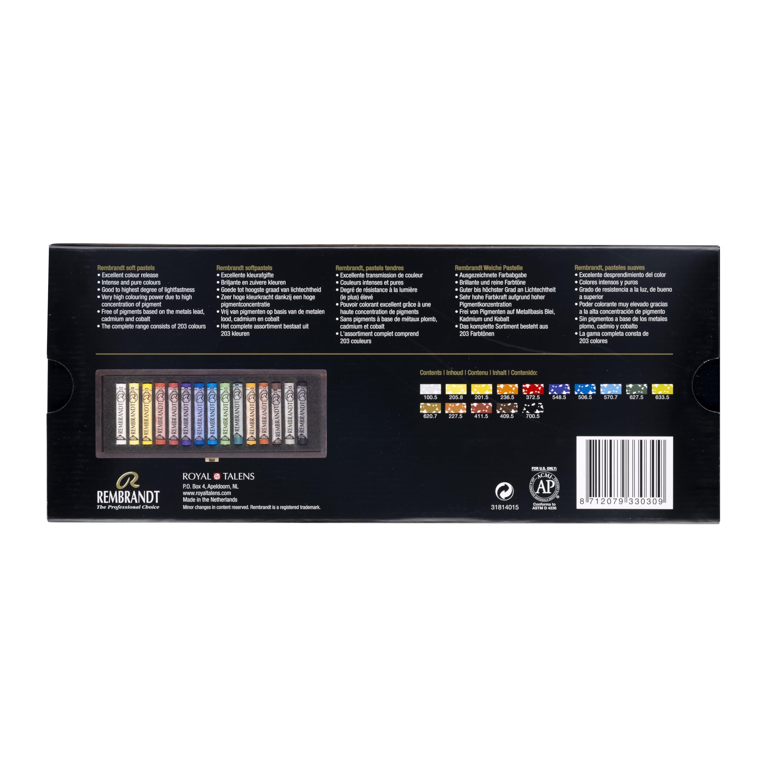 Amazon | ターレンス レンブラント ソフトパステル 15色 木箱