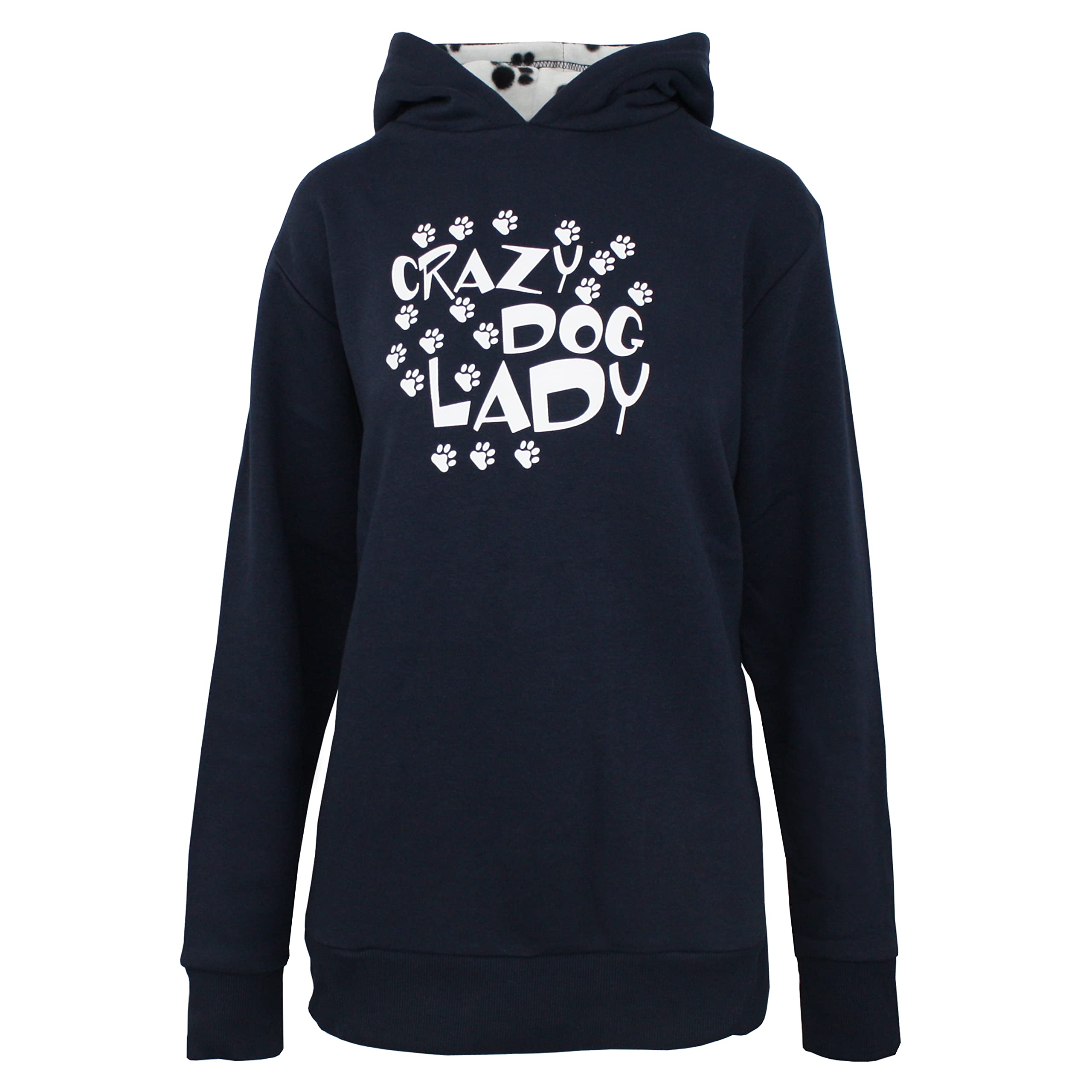Country Classics Unisex Crazy Dog Lady Printed Hoodies Sweatshirt Fur Lined Hood & Pockets Keep Calm, Walk The Dog, Canter On, If You Can Read, (M, )