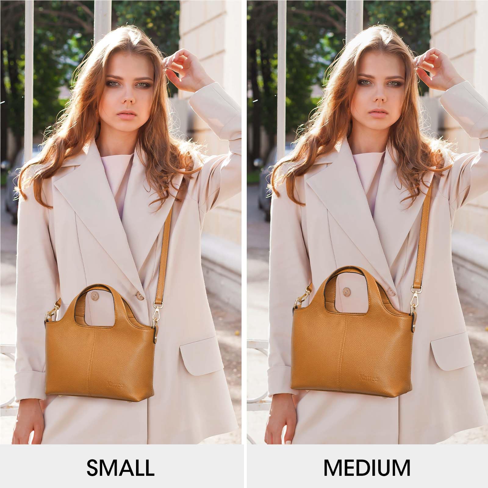 Kattee Leather Crossbody Bags for Women Cross Body Purses,Small Shoulder Tote Bag, Women's Satchel Handbags with Top Handle