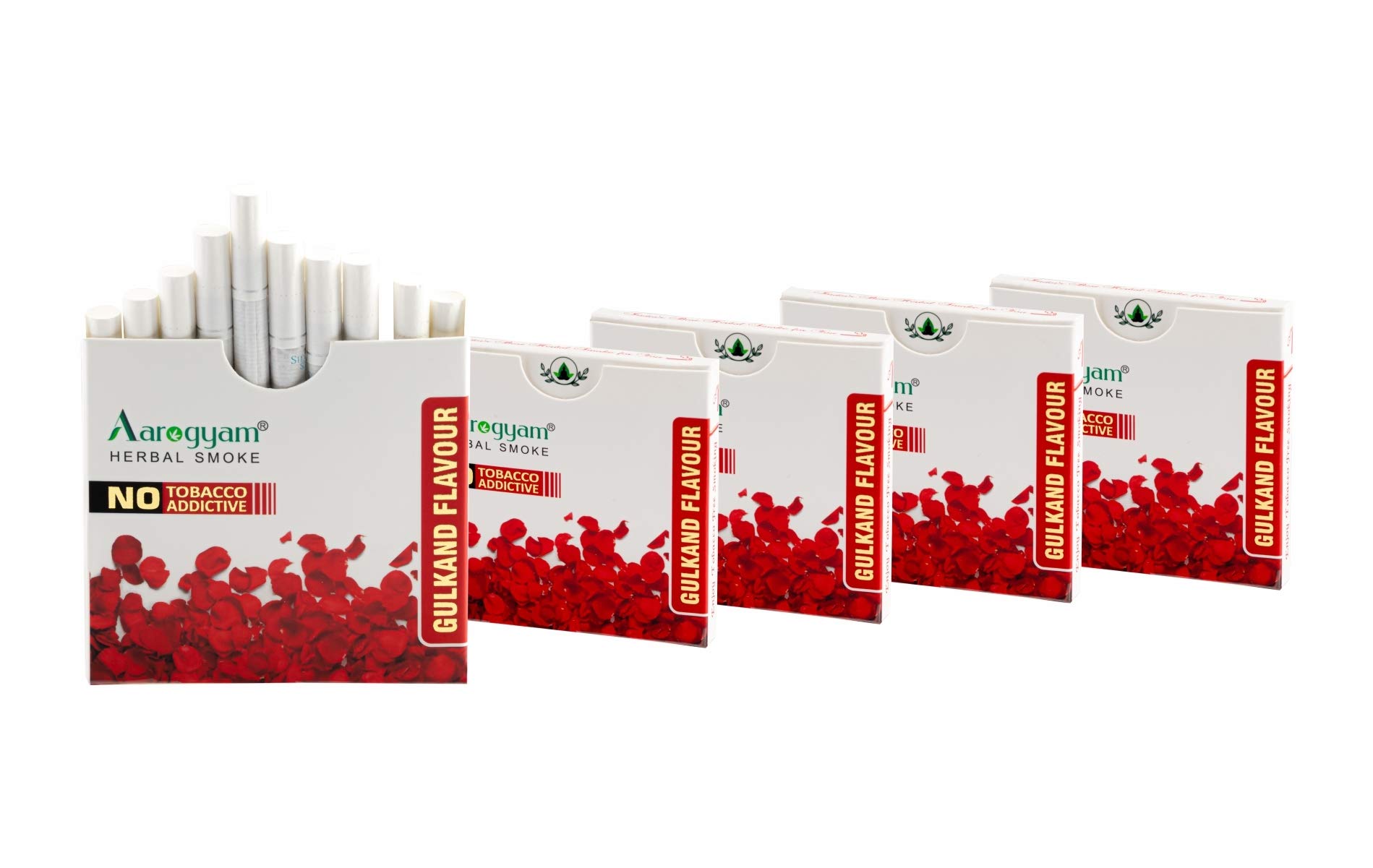 Aarogyam Herbals 100% Tobacco & Nicotine Free Cigarette for Relieve Stress & Mood Enhance Product for Smokers - (10 Sticks in Each Packet) (GULKAND FLAVOUR, Pack of 5) (B08NHM2HLG) Amazon Price History, Amazon Price Tracker