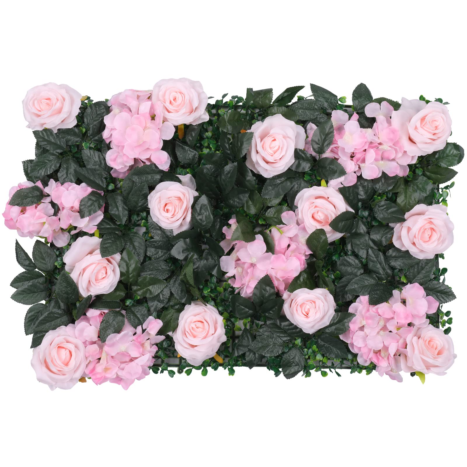 WedDecor Blumenpaneele Wanddekoration Künstliche Blumen Romantische Blumen Hintergrund Hecke Home Decor Hochzeit Party Foto Hintergrund, Novia Rosen & Jasmin, 12 Stück, 60 x 40 cm