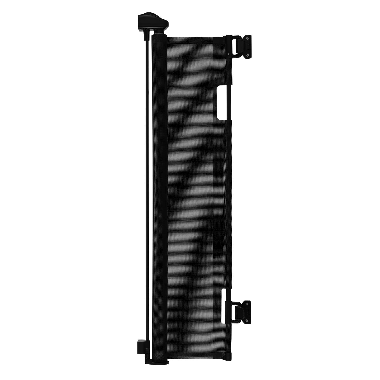 VEVOR Cancelletto Retrattile, Installazione Interna 1850 mm di Larghezza, 980 mm di Altezza, con Strisce in Fibra di Vetro Rinforzata, Impedisce che Si Infilino, Cancelletto in Rete per Cani, Nero