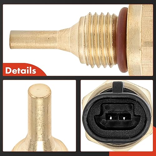 Miniatura 6 de A-Premium Sensor de temperatura del refrigerante del motor 2 pines compatible con Ram 2500 2011-20182020, 3500 2011-20192021, 4500 2011-20182020,