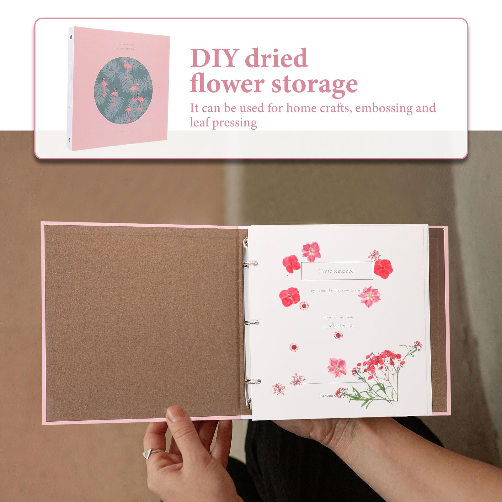 Uonlytech Album per Fiori Pressati Facile da 25 Pagine e Assorbente, di Foglie e Piante Pressate