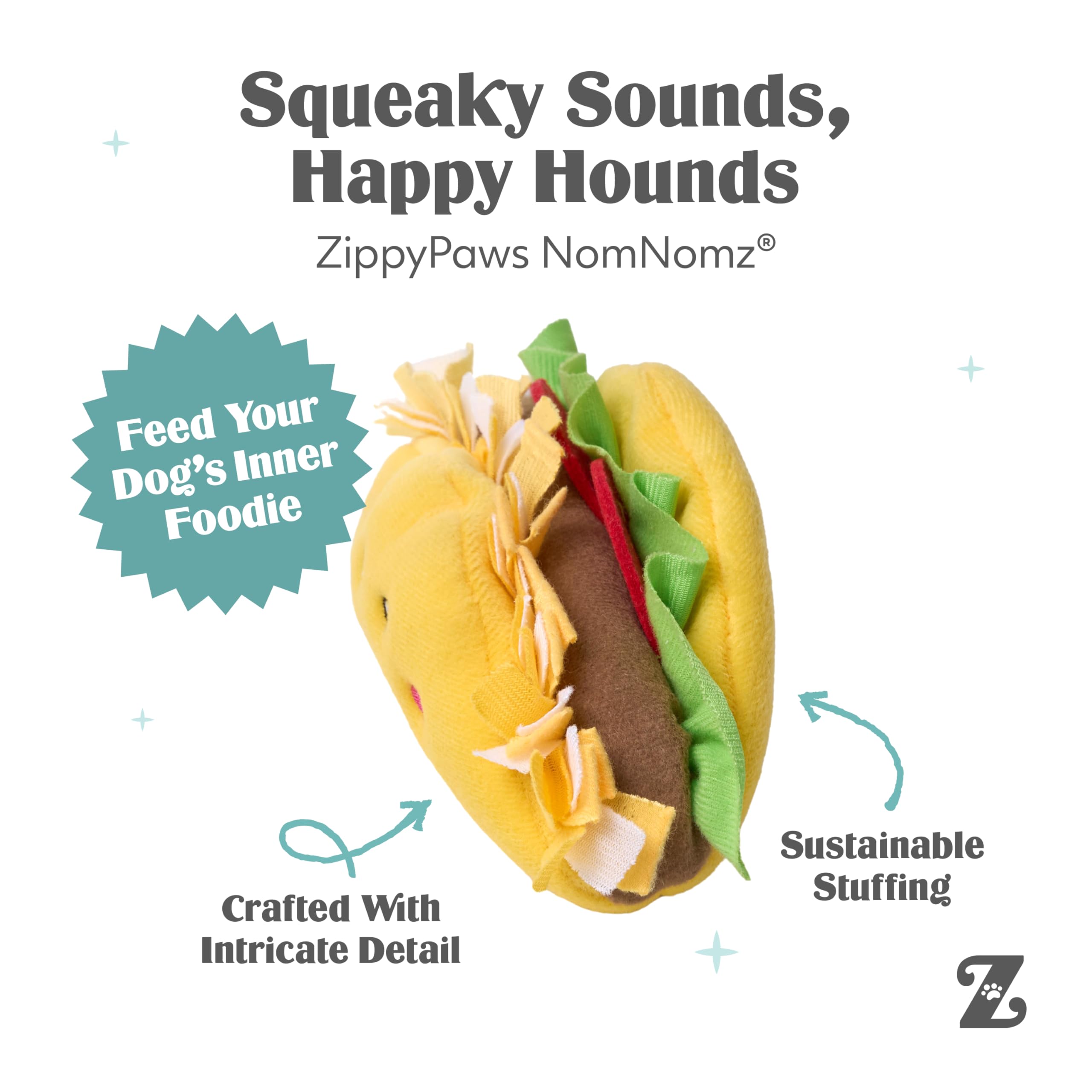 Amazon.com : ZippyPaws NomNomz - Dog Squeaky Toys to Keep Them