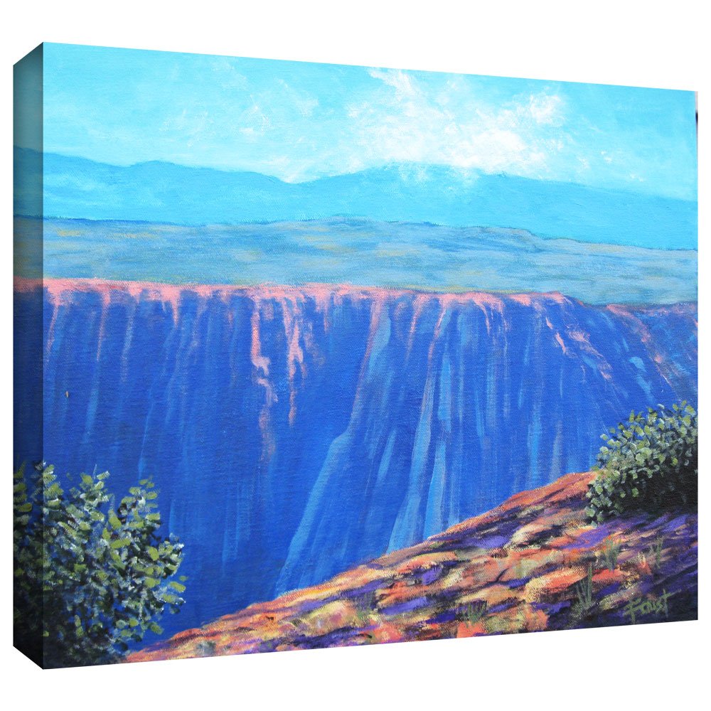 ArtWall Gene Foust 'Mountain Dropoff' Gallery Wrapped Canvas Art, 14 by 18-Inch