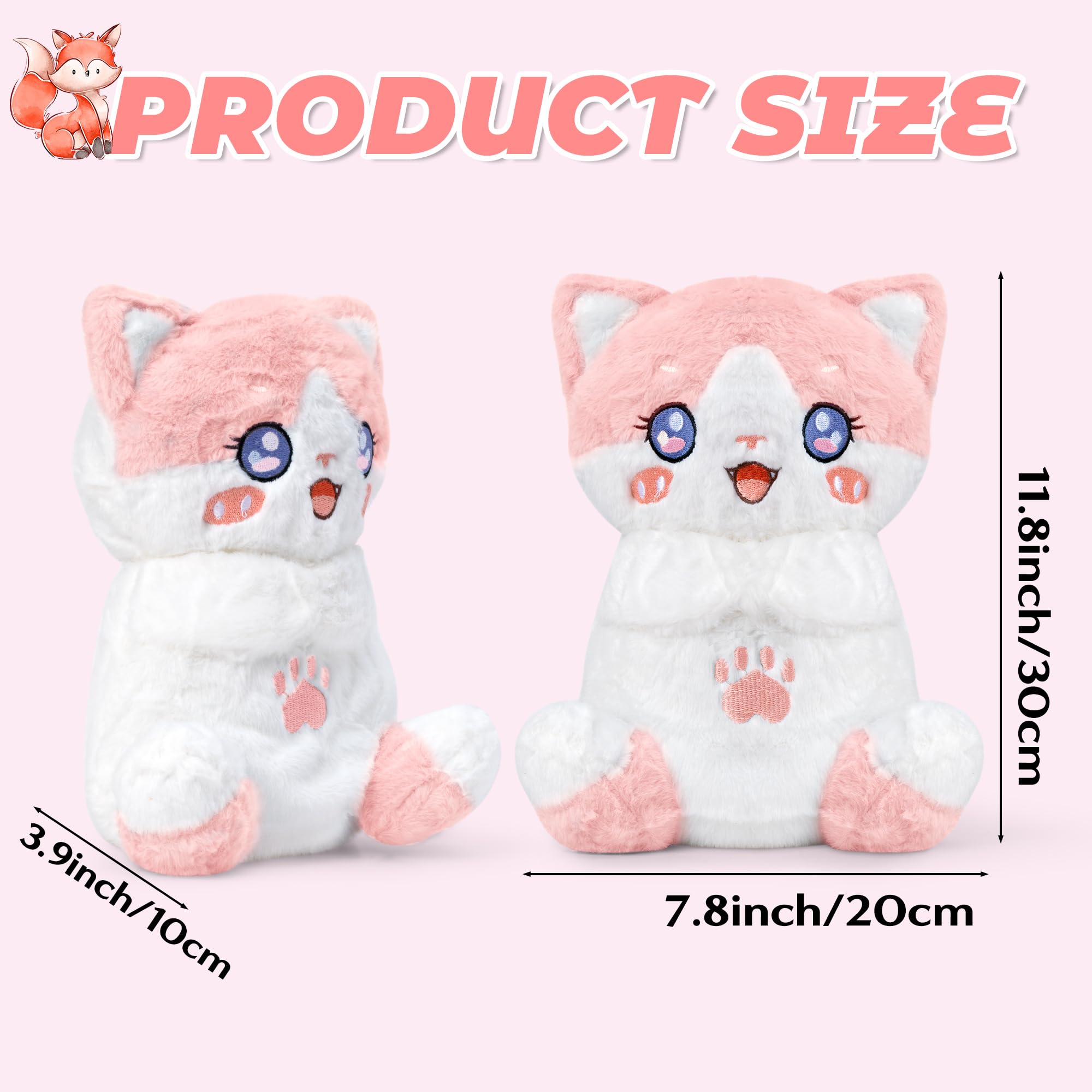 GwaOery Breathing Teddy Anxiety Bear, Foxcat Anxiety Relief Sensory Plush - Image 2
