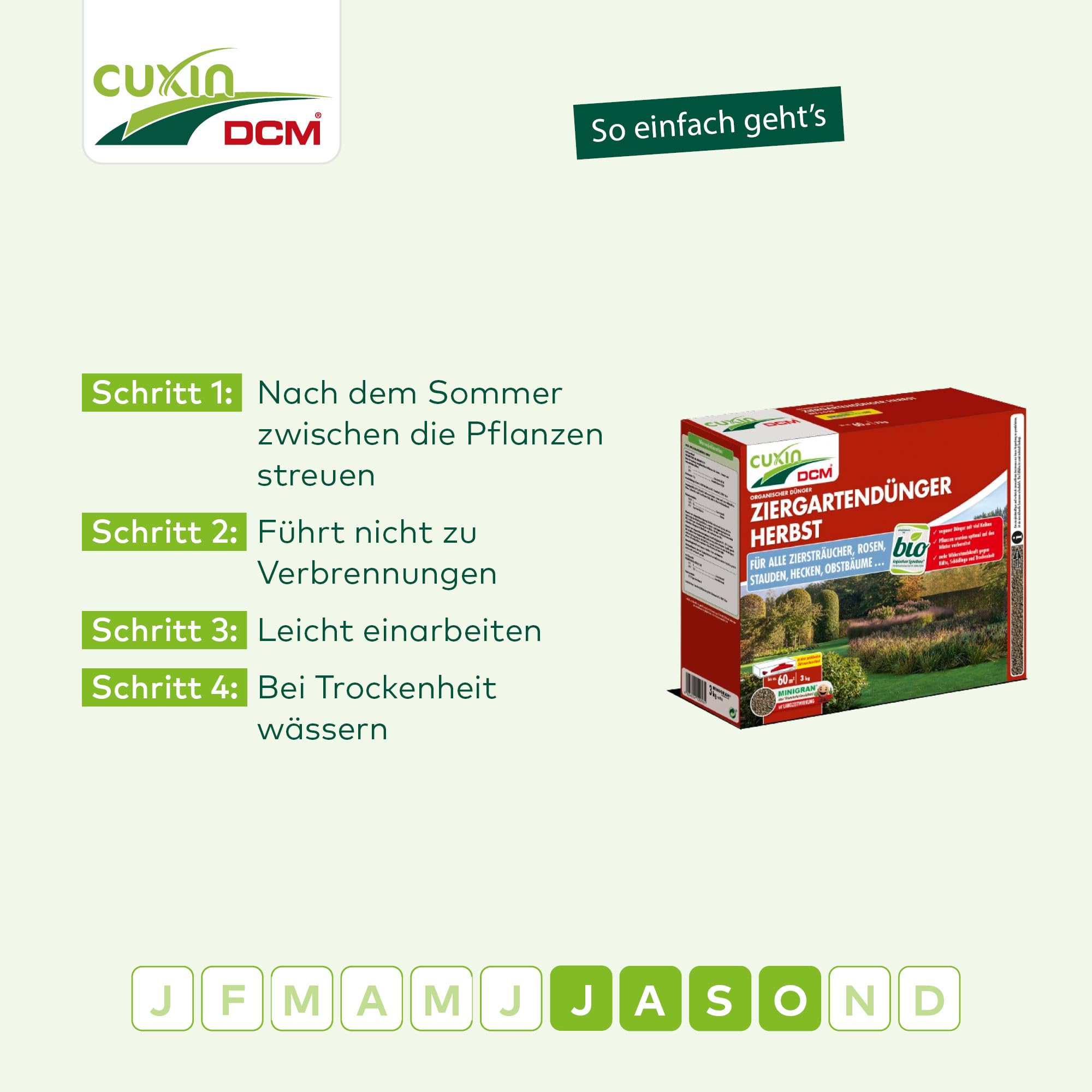 CUXIN DCM Ziergartendnger Herbst - Spezialdnger - Mit MINIGRAN  TECHNOLOGY - 100 Tage Langzeitwirkung - Ziergartendnger - Herbstdnger -  Vegan - Bio - organischer Dnger - 10,5 kg : Amazon.de: Garten