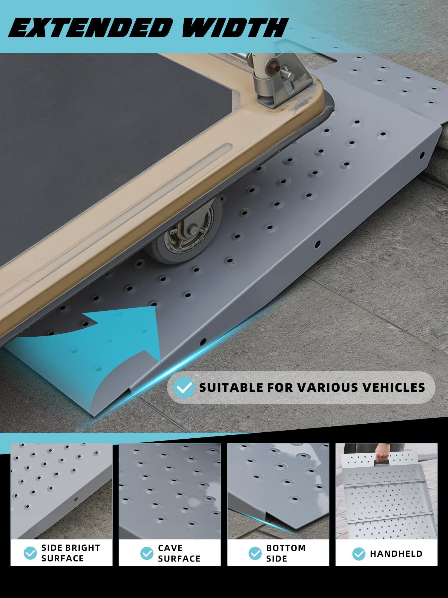 WHALEMOTOR Shed Ramp - 750lb Capacity -7