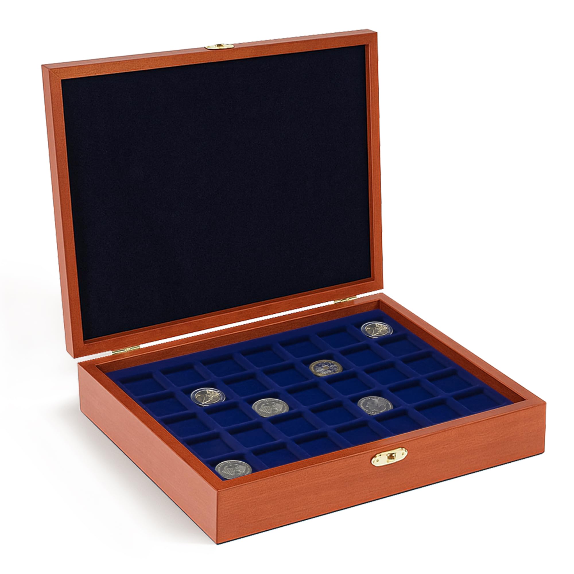 SAFE Blauw munten doosje geschikt voor één of meerdere munten, penningen of medailles