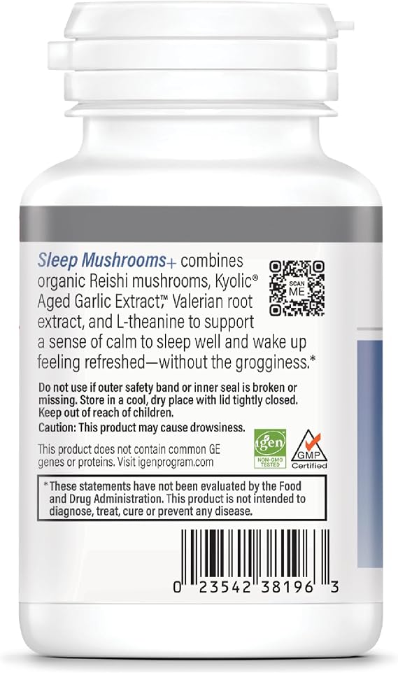 Kyolic Specialty Series Sleep Mushrooms+, 60 Capsules