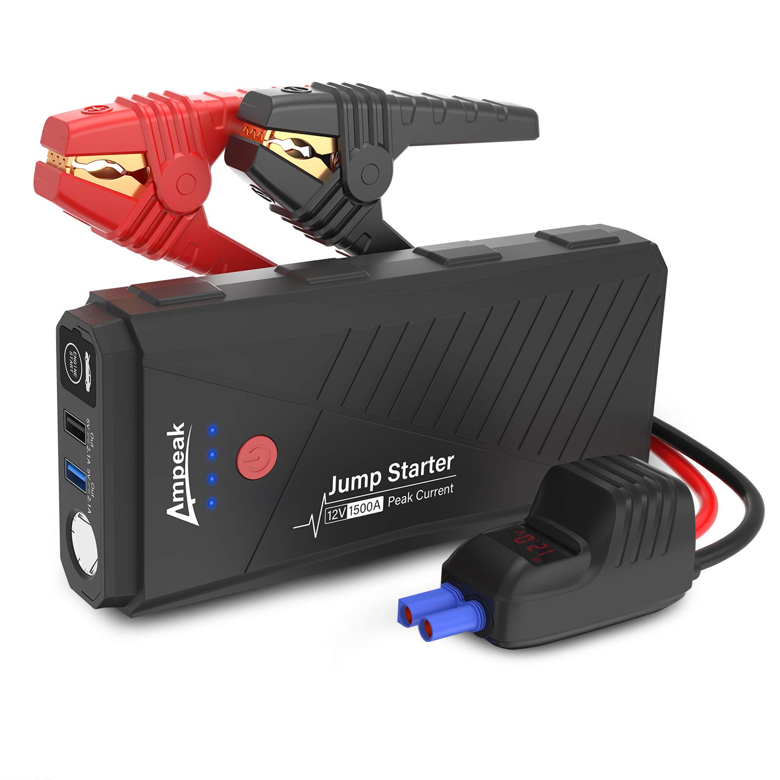 Car Jump Starters 1500A Peak Jump Starter 16800mAh Car Starter with USB