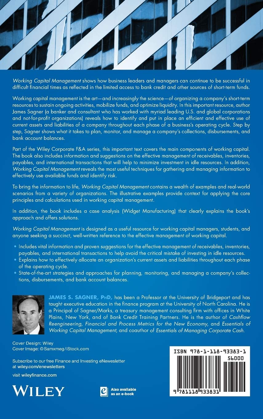 Working Capital Management: Applications and Case Studies (Wiley Corporate F&A)