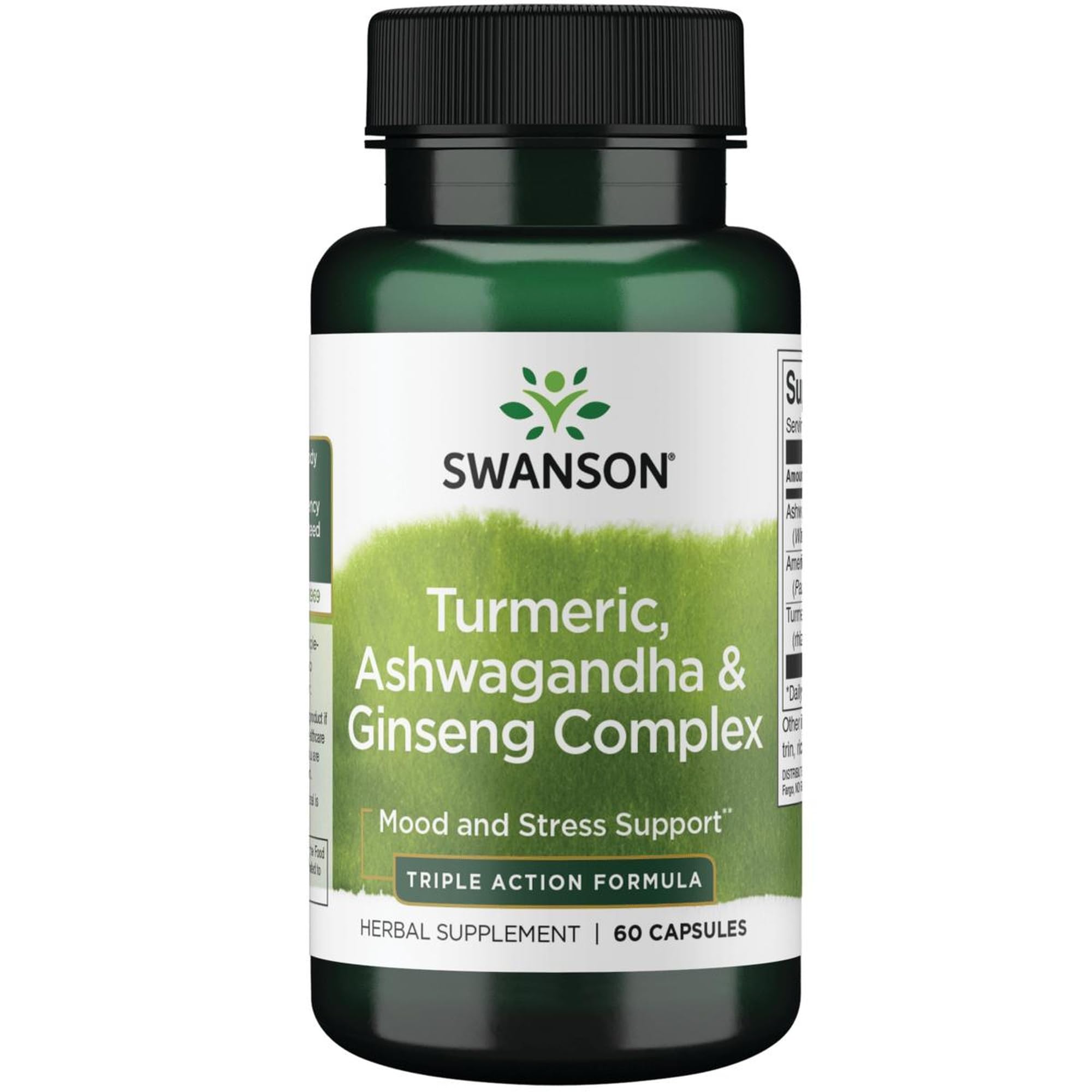 Swanson Full Spectrum Turmeric Ashwagandha & Ginseng Complex 60 Capsules