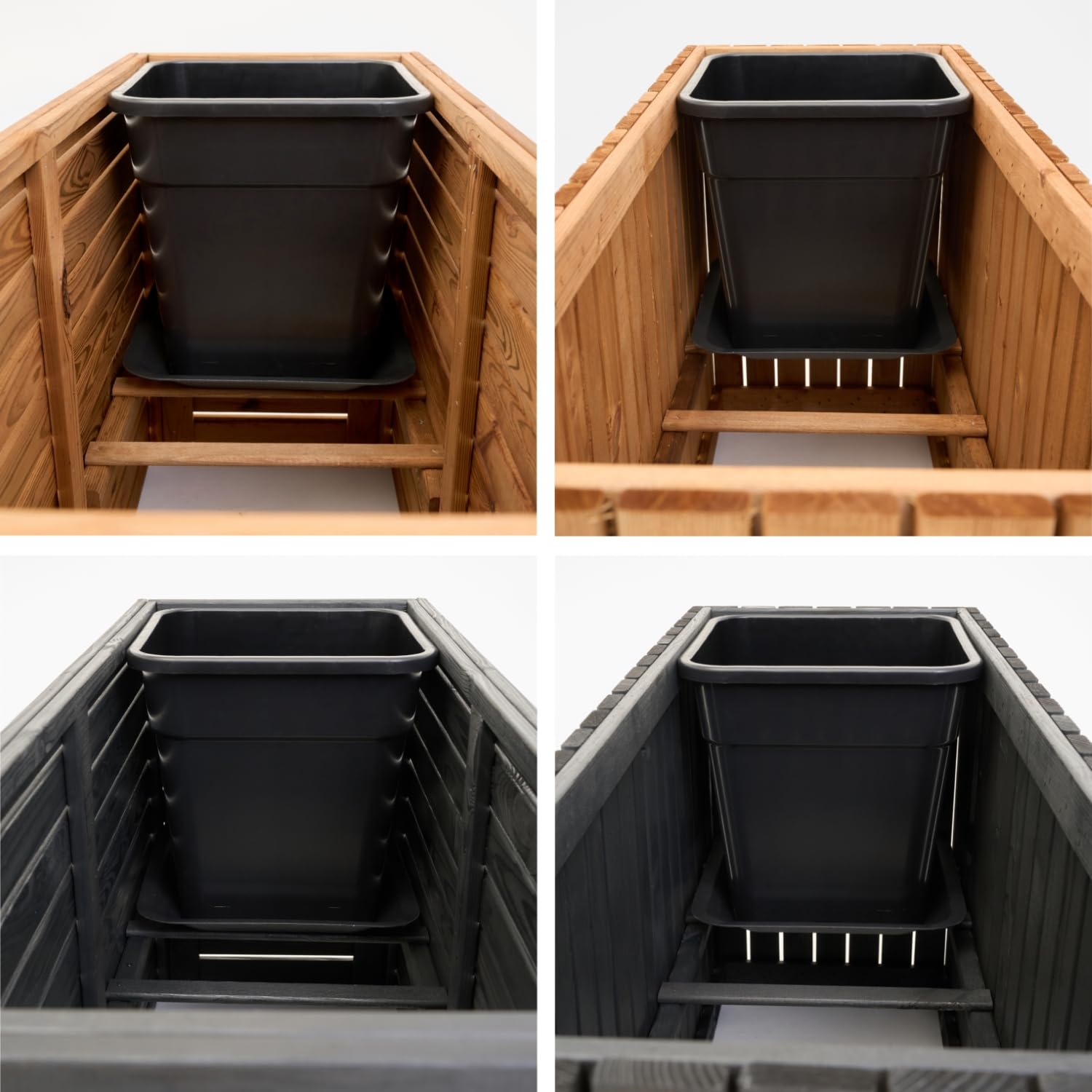 Untersetzer für Blumentöpfe Pflanzen quadratisch 30,5x30,5 cm passend für Töpfe Kunststoff - Pack of 3