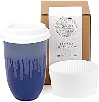 Vista 36 de NOVA CERAMICS Taza de Viaje Grapefruit de 12oz - Vaso de Café Para Llevar Con Tapa - Apto para Microondas y Lavavajillas - Diseño Único