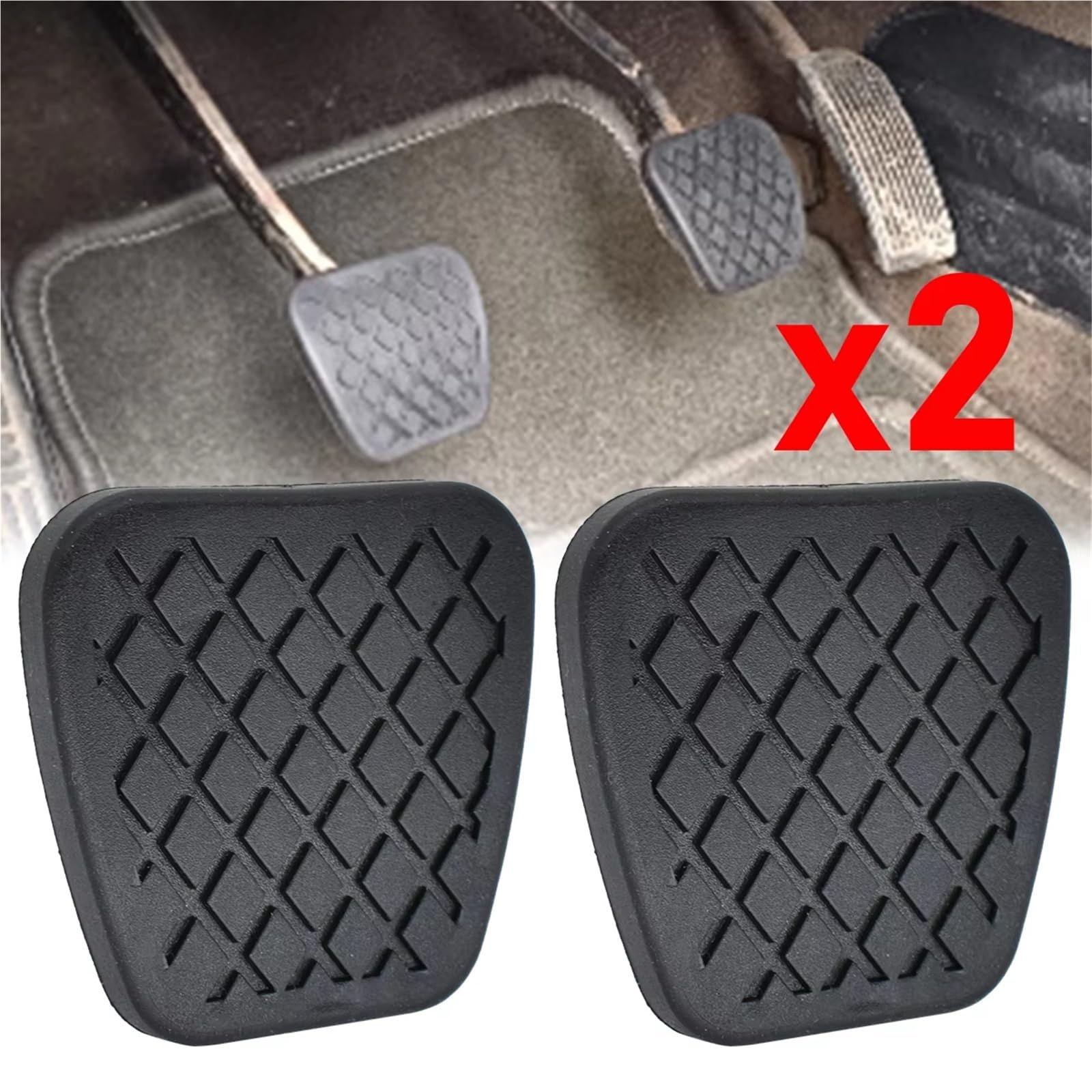 Pedaliera Auto Per Civic Per Accord Per CR-V Per CRX Per Element Per Prelude 2Pc Auto Freno Frizione Pedale Pad Copertura In Gomma Per Pedale Freno Frizione In