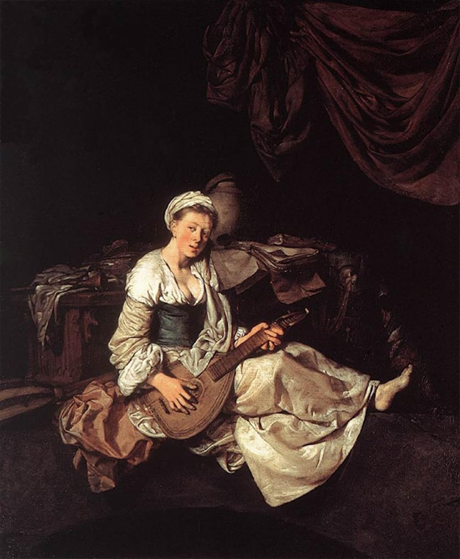ARTXLXXBN Famous Art Print Poster Vintage Wall Art the Lute Player by Cornelis Bega Canvas Art Poster for Home Decor 60x90cm