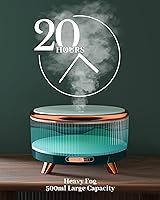 Vista 3 de Difusor de Aceite Esencial para el Hogar, Difusores para Aceites Esenciales de Habitación Grande, Difusor de Aromaterapia de 500ml, 7