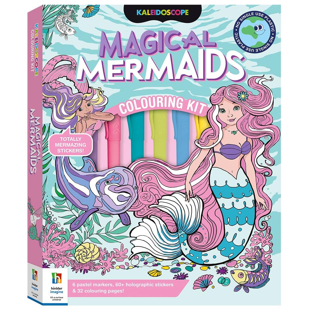 Kaleidoscope Colouring Kit Pastel Mermaids and More