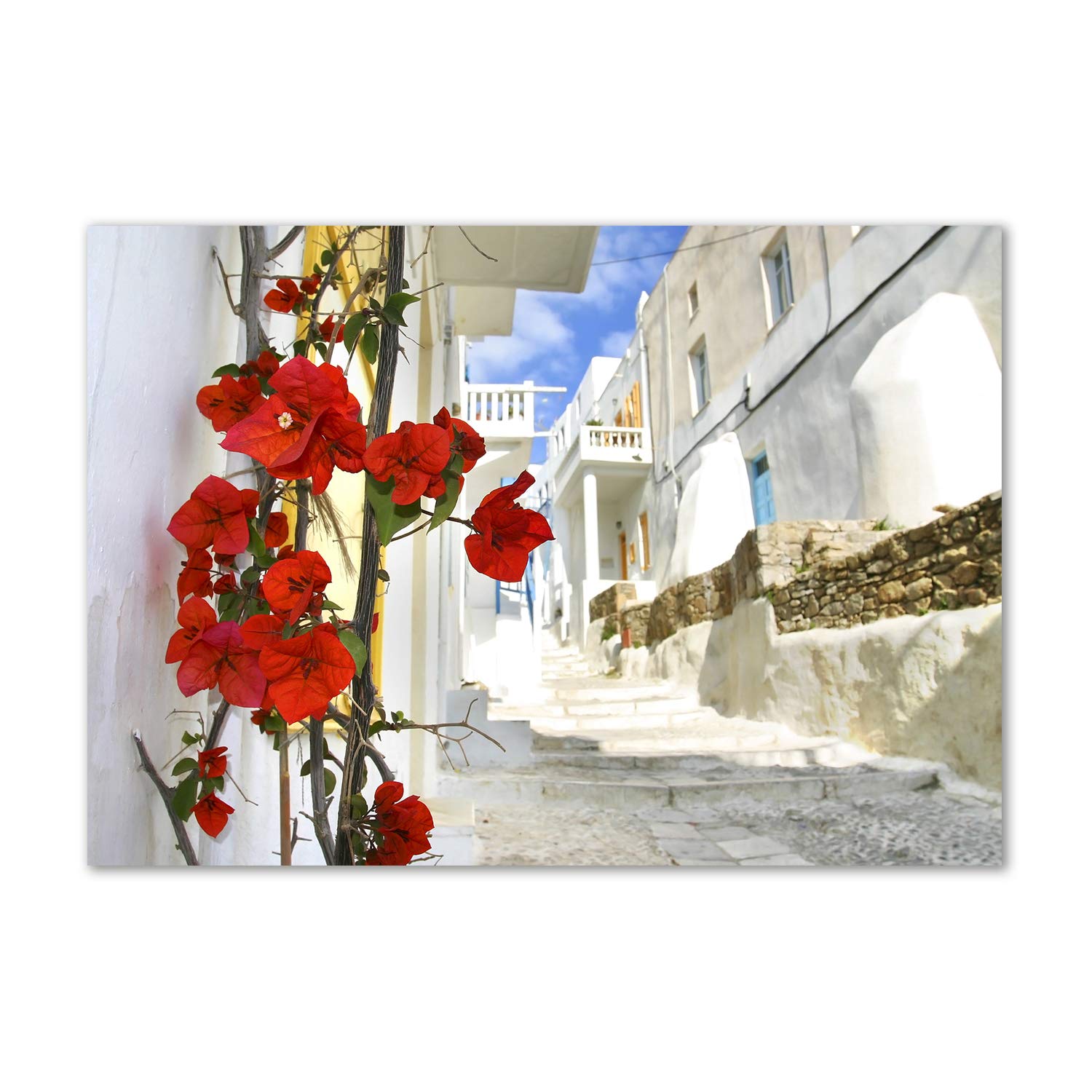 Image verre plastique Mykonos tableau acrylique 3d déco mural