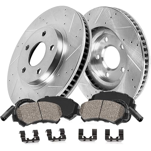 Callahan CDS03728 FRONT 348mm Drill/Slotted 5 Lug [2] Rotors + C Pads + Clips + Sensors [fit BMW 745i 750i 760i E65 E66]