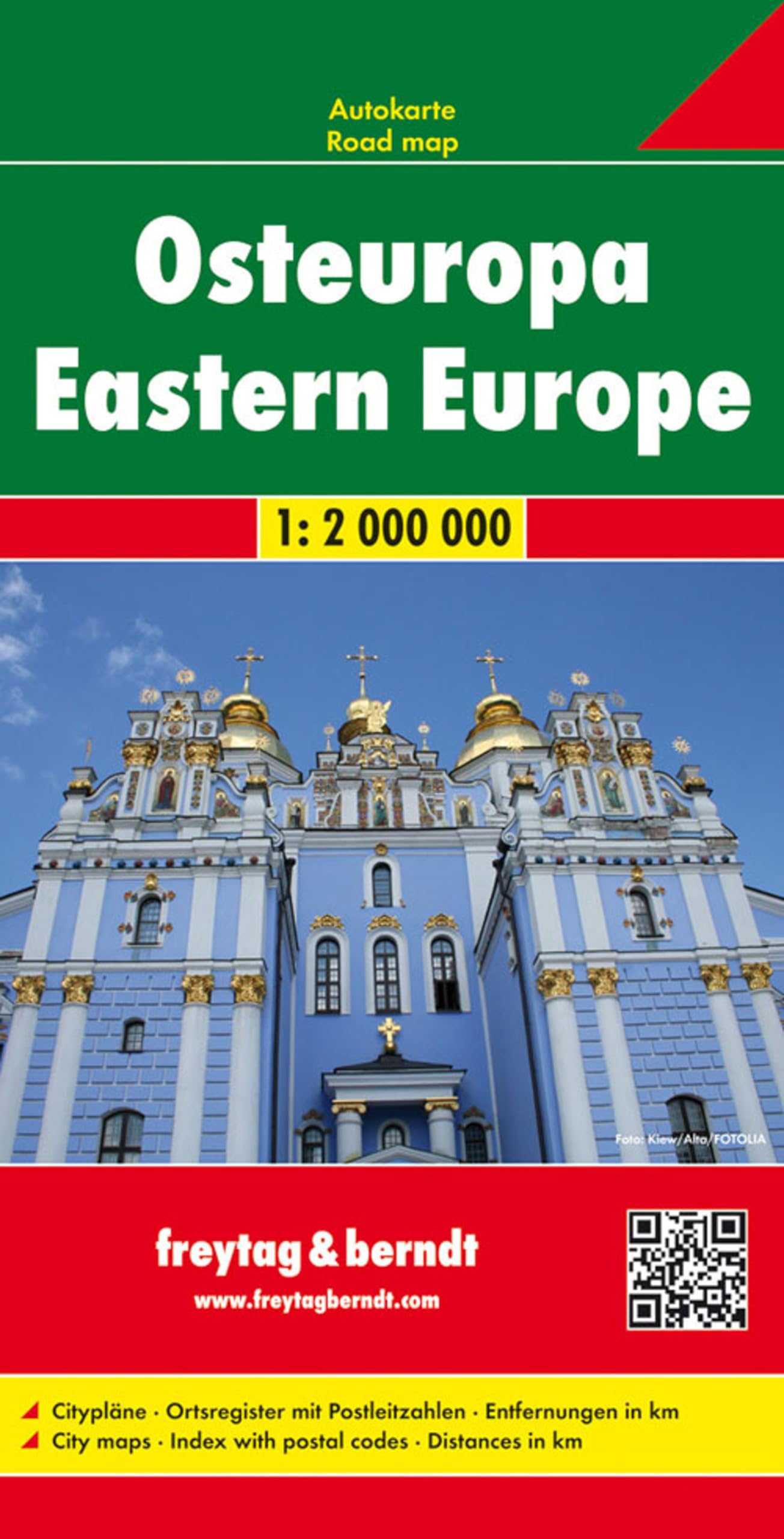Europe Eastern f&b (+r): Wegenkaart 1:2 000 000