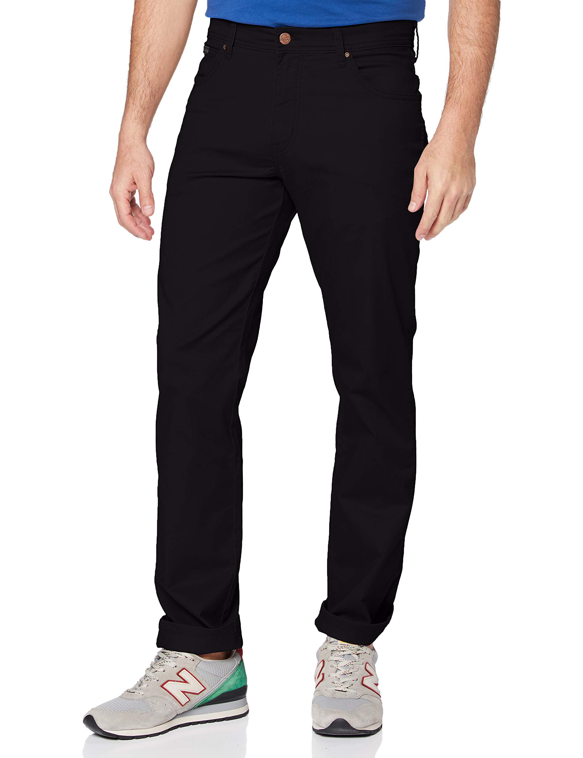 Wrangler Men's Texas Slim Jeans, Black, 40W / 32L